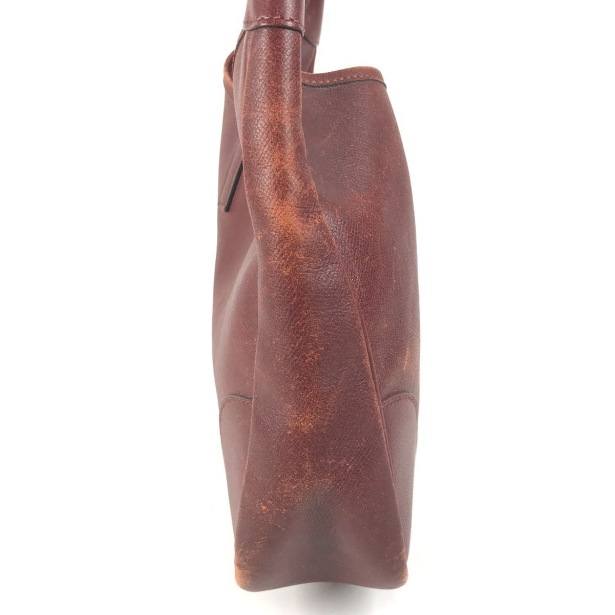 Hermes Trim Brown Leather Shoulder Bag Tote Bag (Pre-Owned)