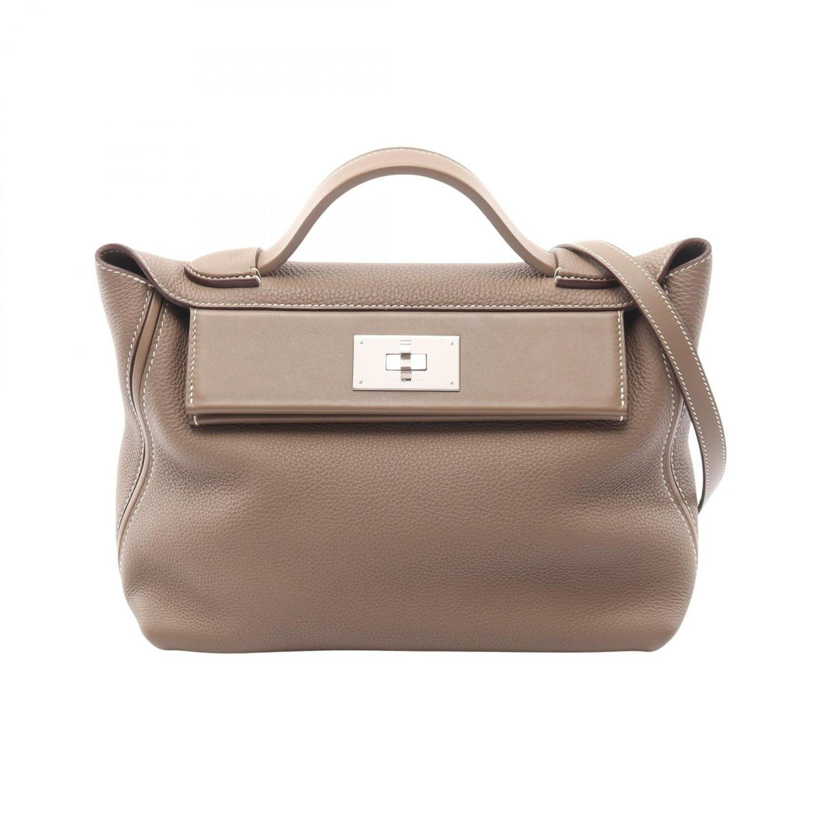 Hermes Etoupe Gray Gray Togo Leather Swift Leather Handbag (Pre-Owned)