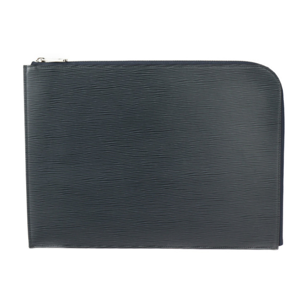 Louis Vuitton Navy Blue Leather Clutch Bag Handbag Pochette Pouch (Pre-Owned)