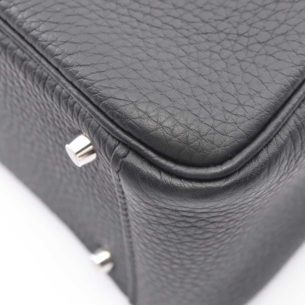 Hermes Lindy Black Taurillon Clemence Leather Handbag Shoulder Bag (Pre-Owned)