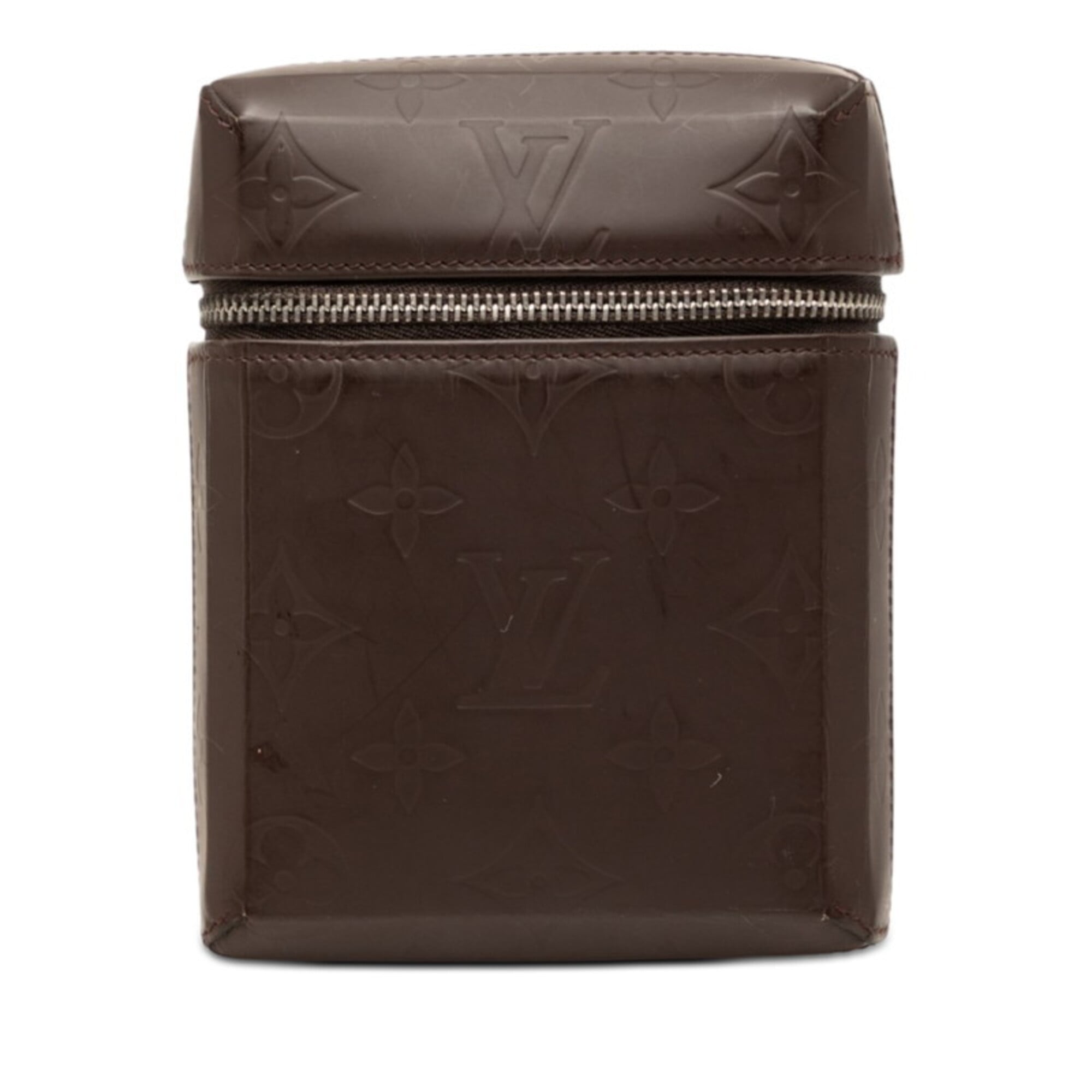 Louis Vuitton Monogram Glace Brown Leather Pouch (Pre-Owned)
