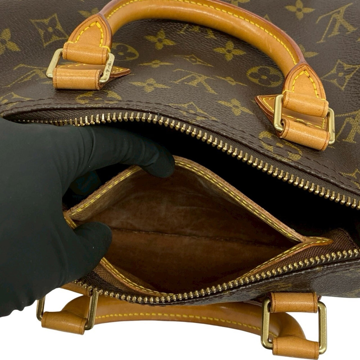 Louis Vuitton Brown Leather Pvc Boston Bag Handbag (Pre-Owned)