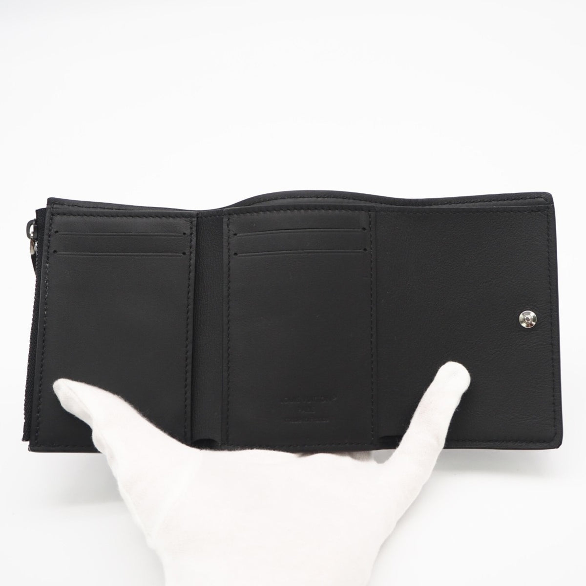 Louis Vuitton Black Noir Leather Wallet (Tri-Fold) (Pre-Owned)