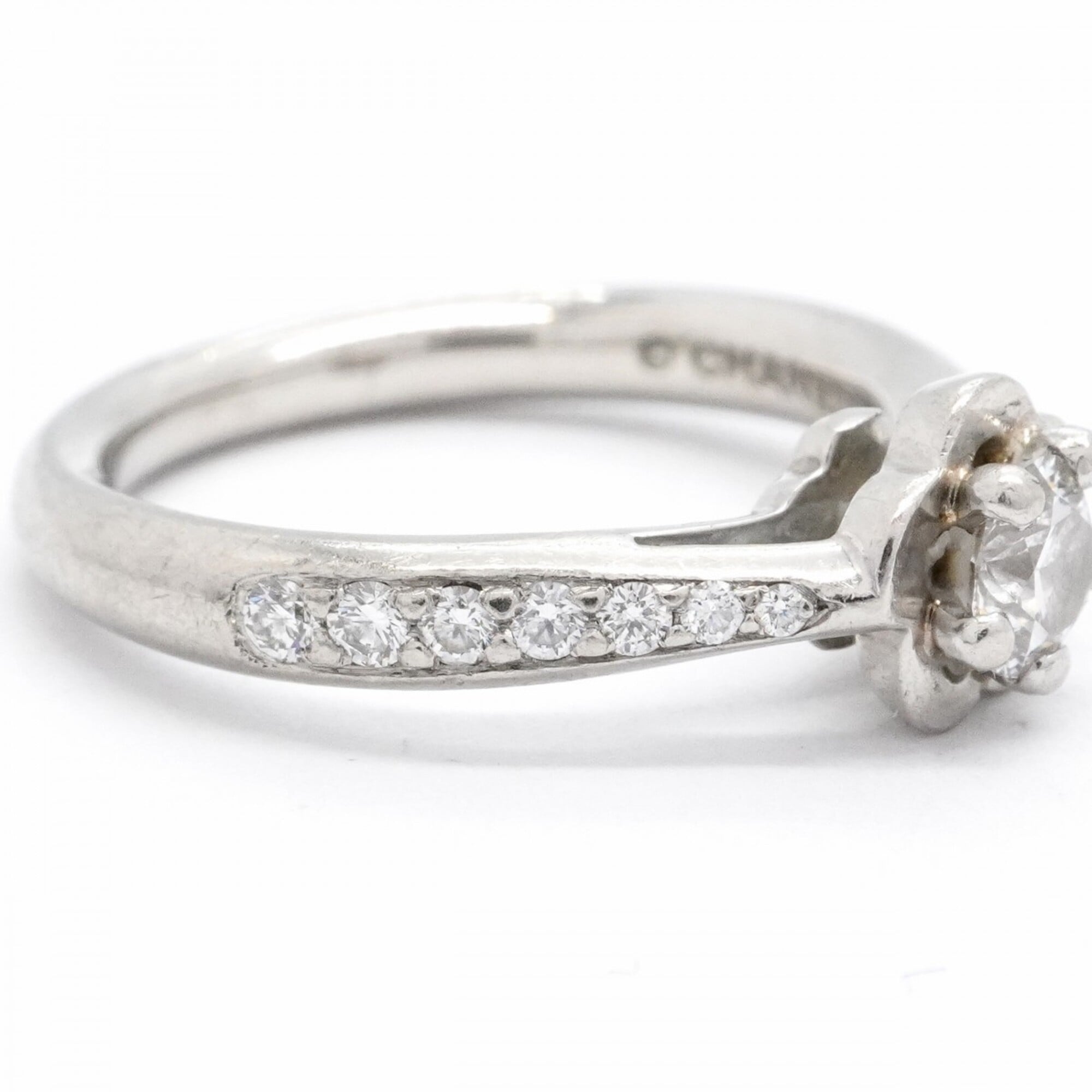 Chanel Platinum 950 Band Ring (Pre-Owned)