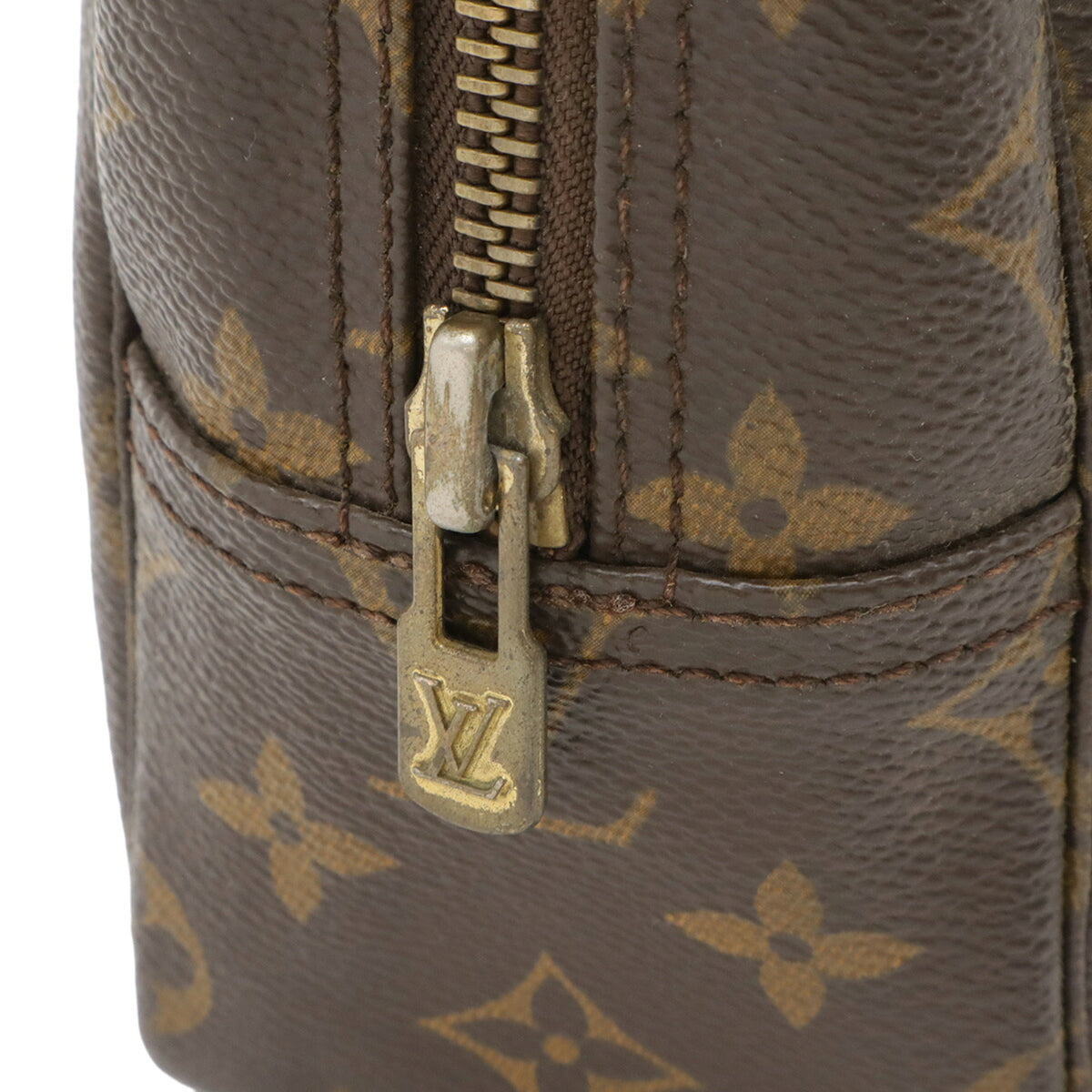 Louis Vuitton Brown Monogram Clutch Bag Pouch (Pre-Owned)