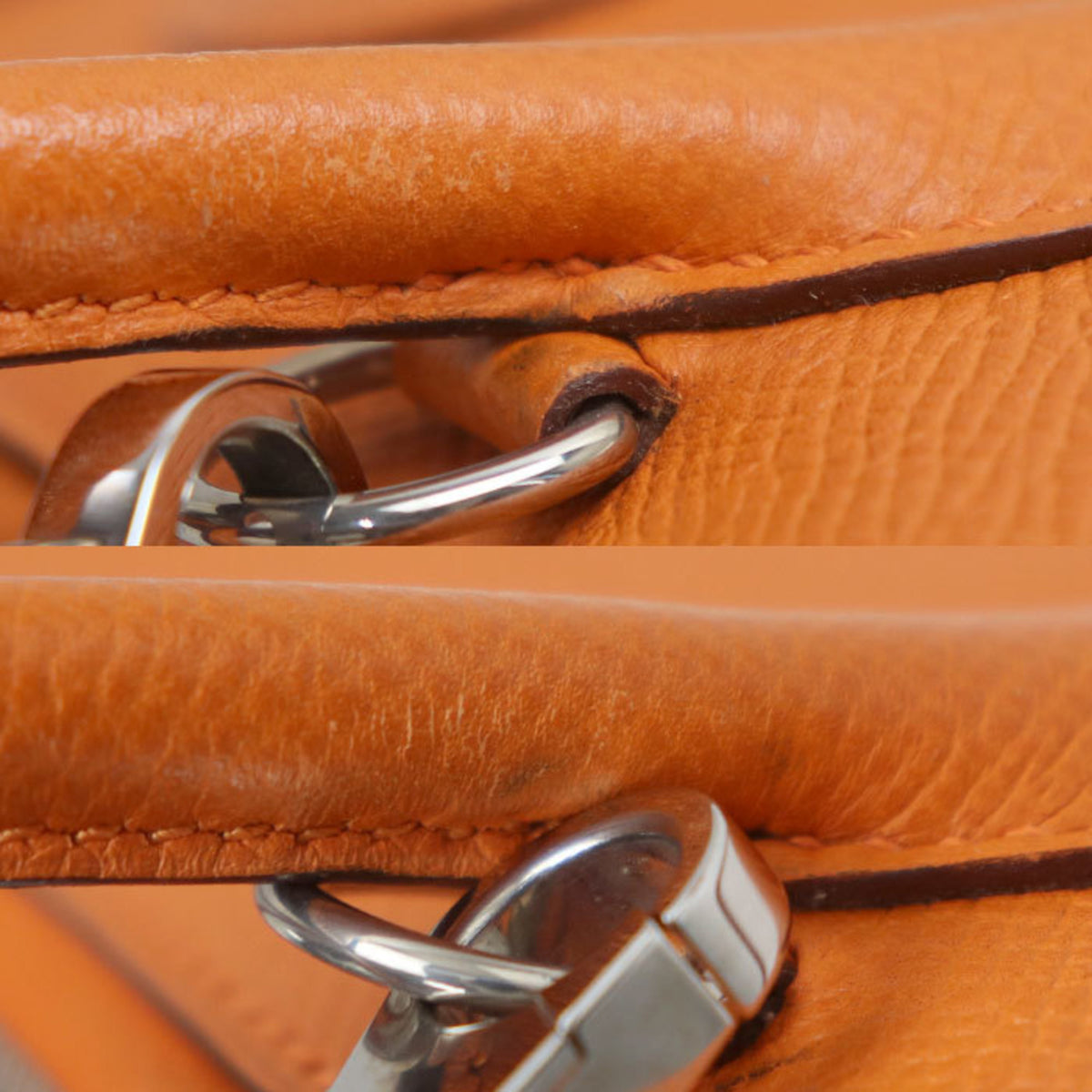 Hermes Orange Epsom Leather Shoulder Bag (Pre-Owned)