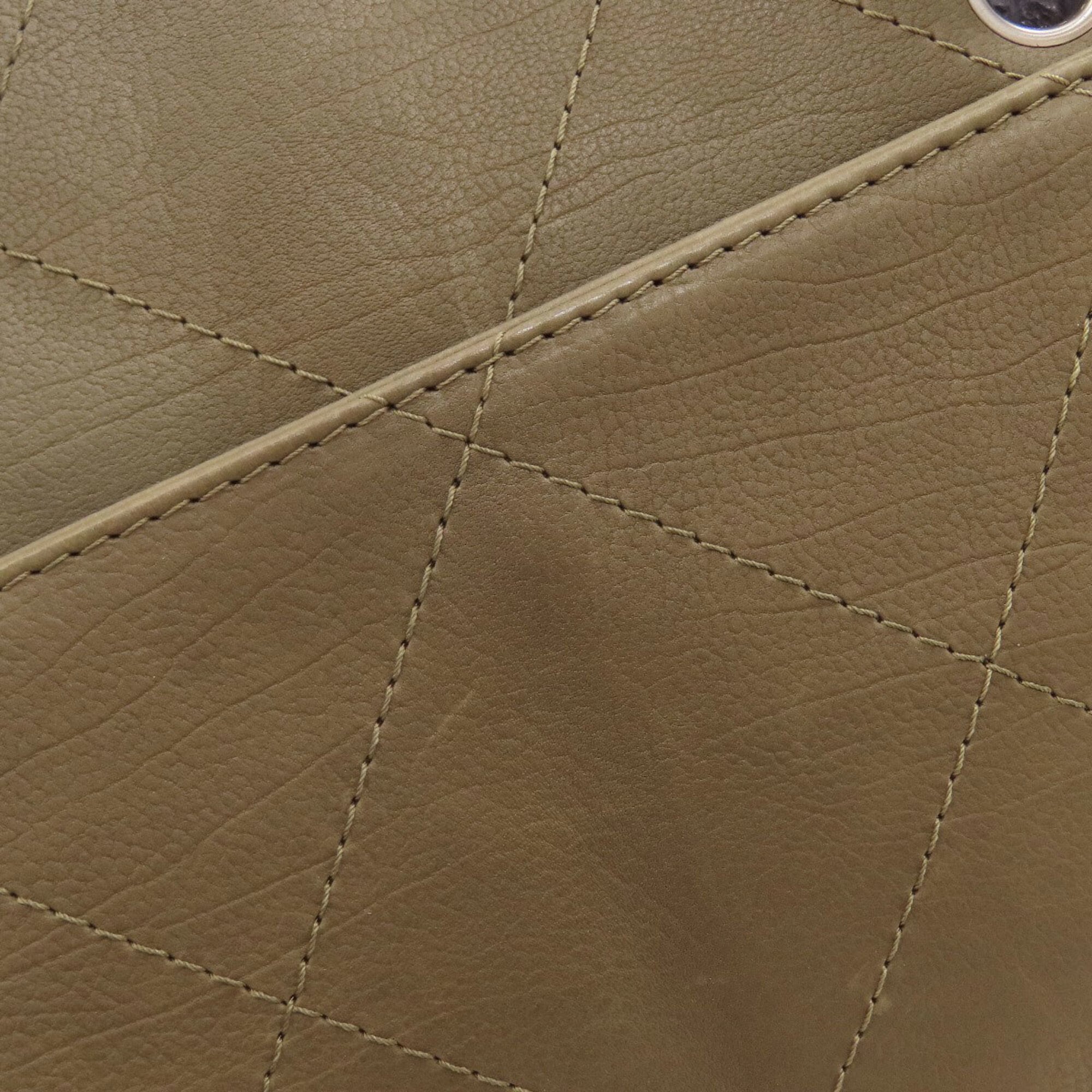 Chanel Khaki Leather Tote Bag (Pre-Owned)