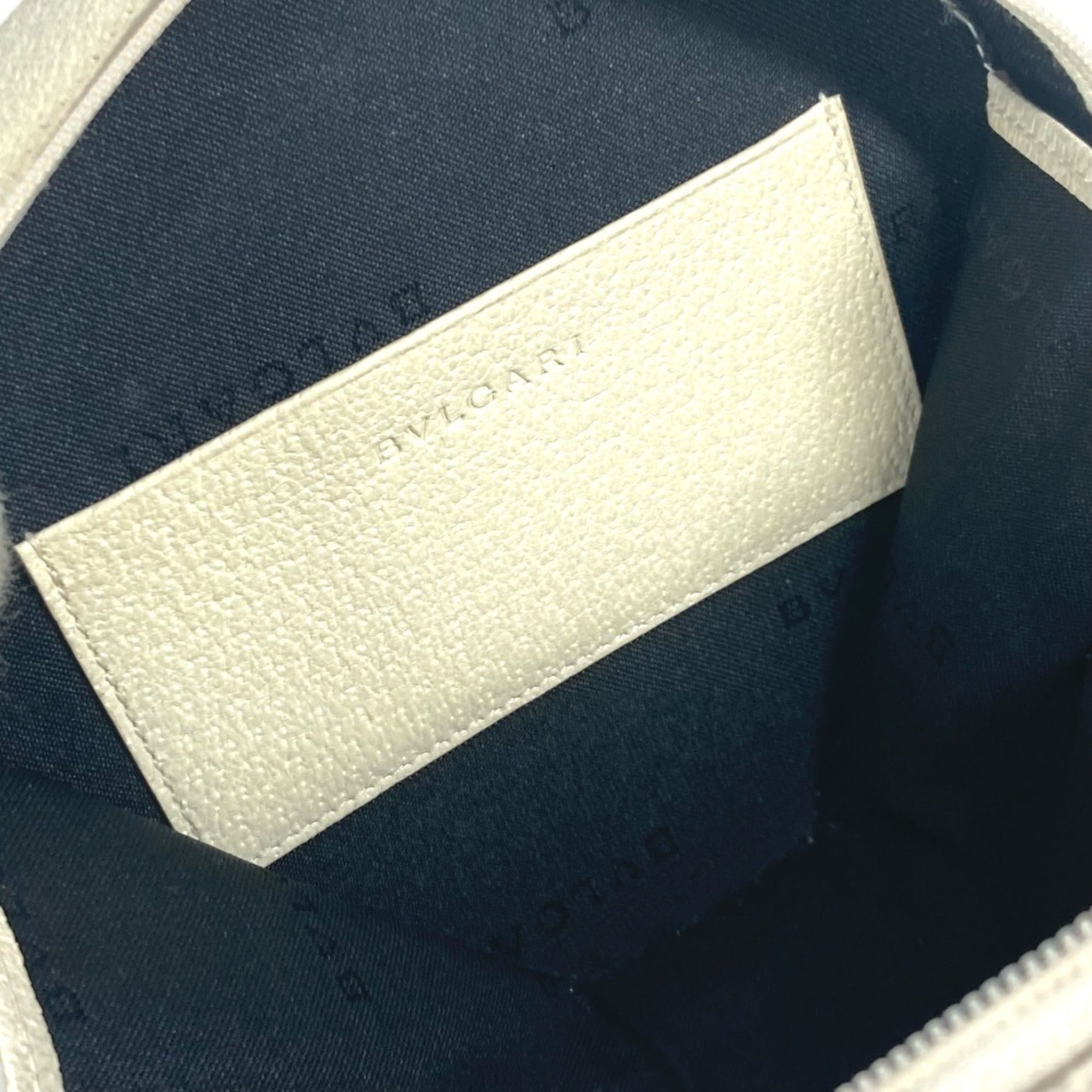 Bvlgari Beige Leather Pochette Shoulder Bag (Pre-Owned)