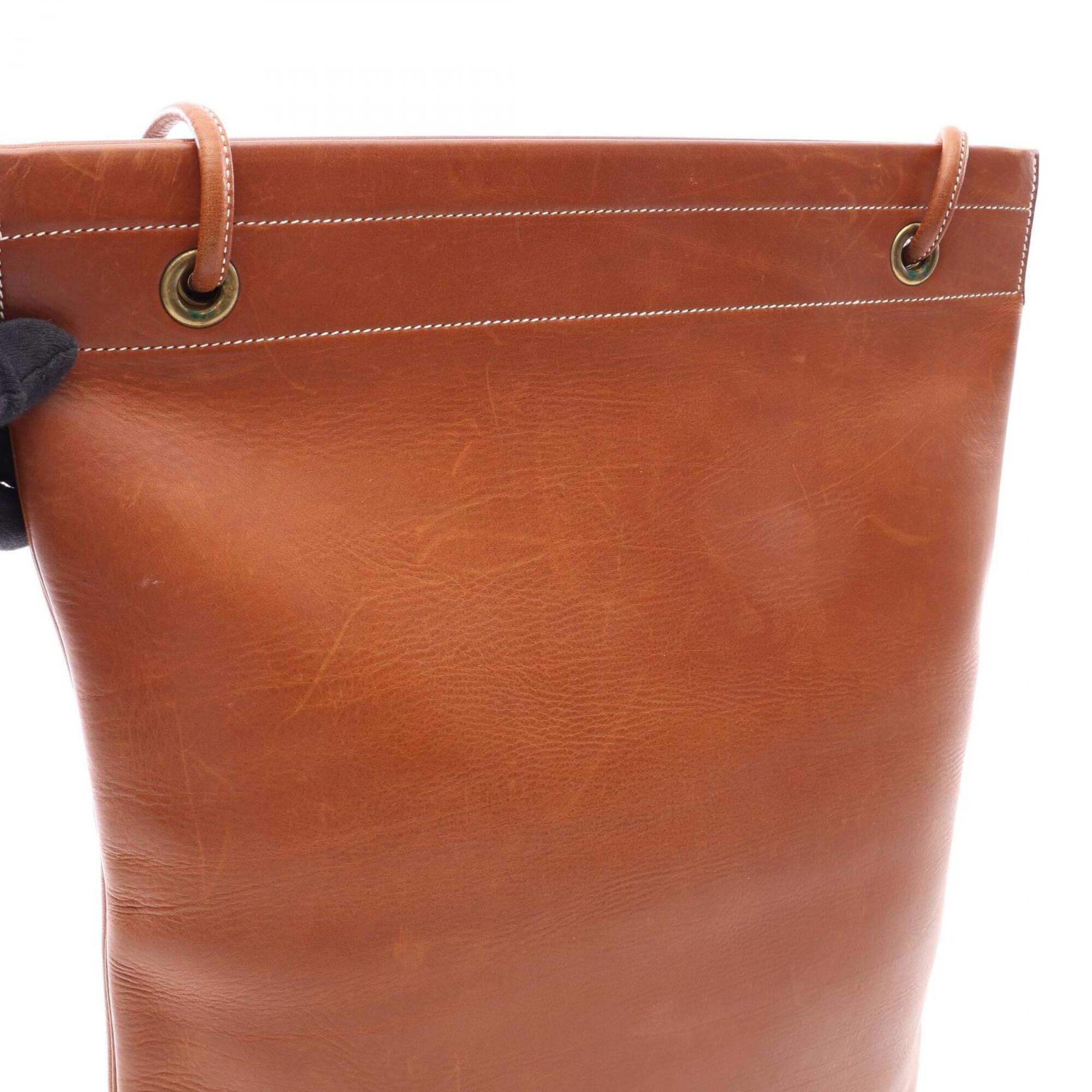 Hermes Brown Fauve Barenia Leather Handbag Shoulder Bag (Pre-Owned)