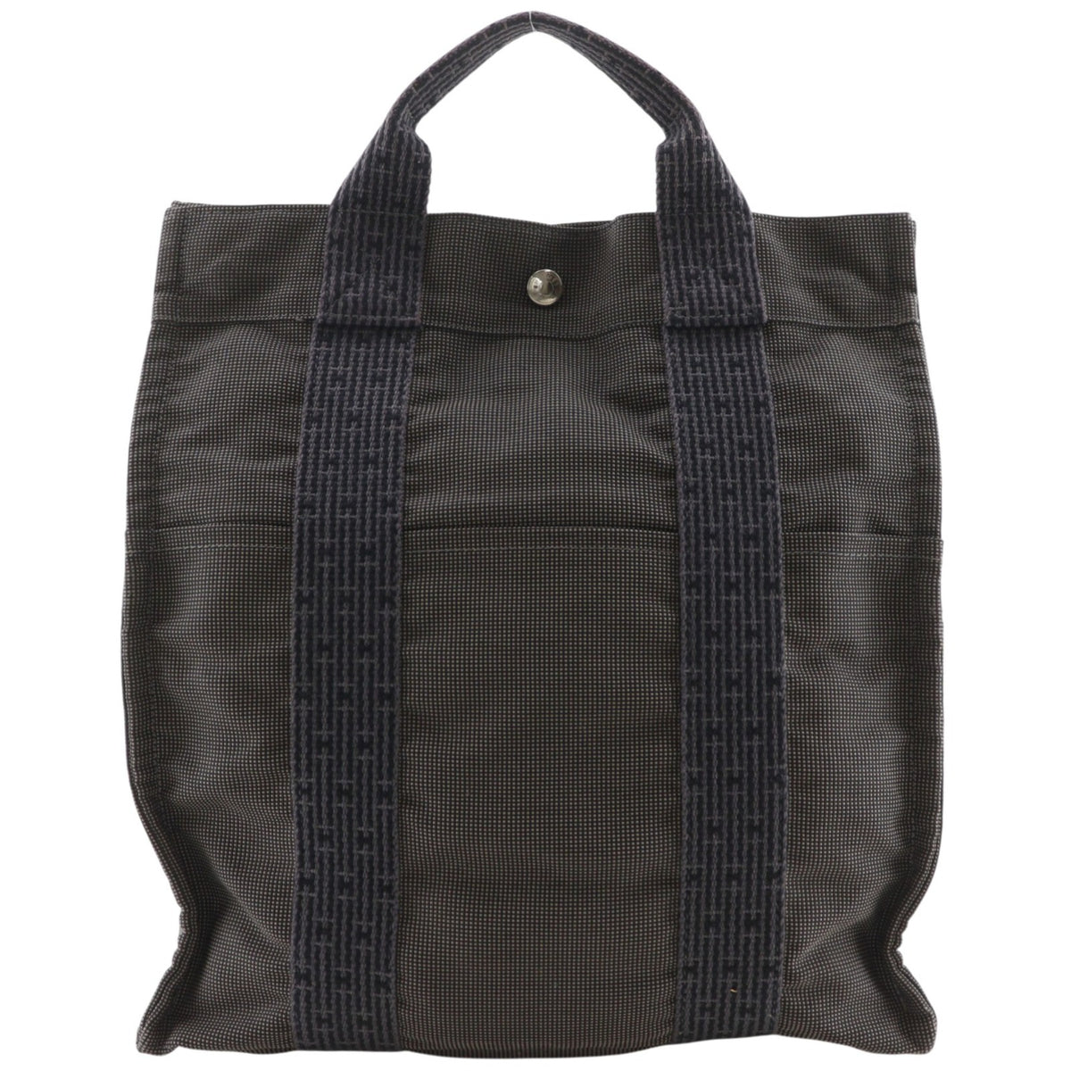 Hermes Gray Nylon Canvas Backpack (Pre-Owned)