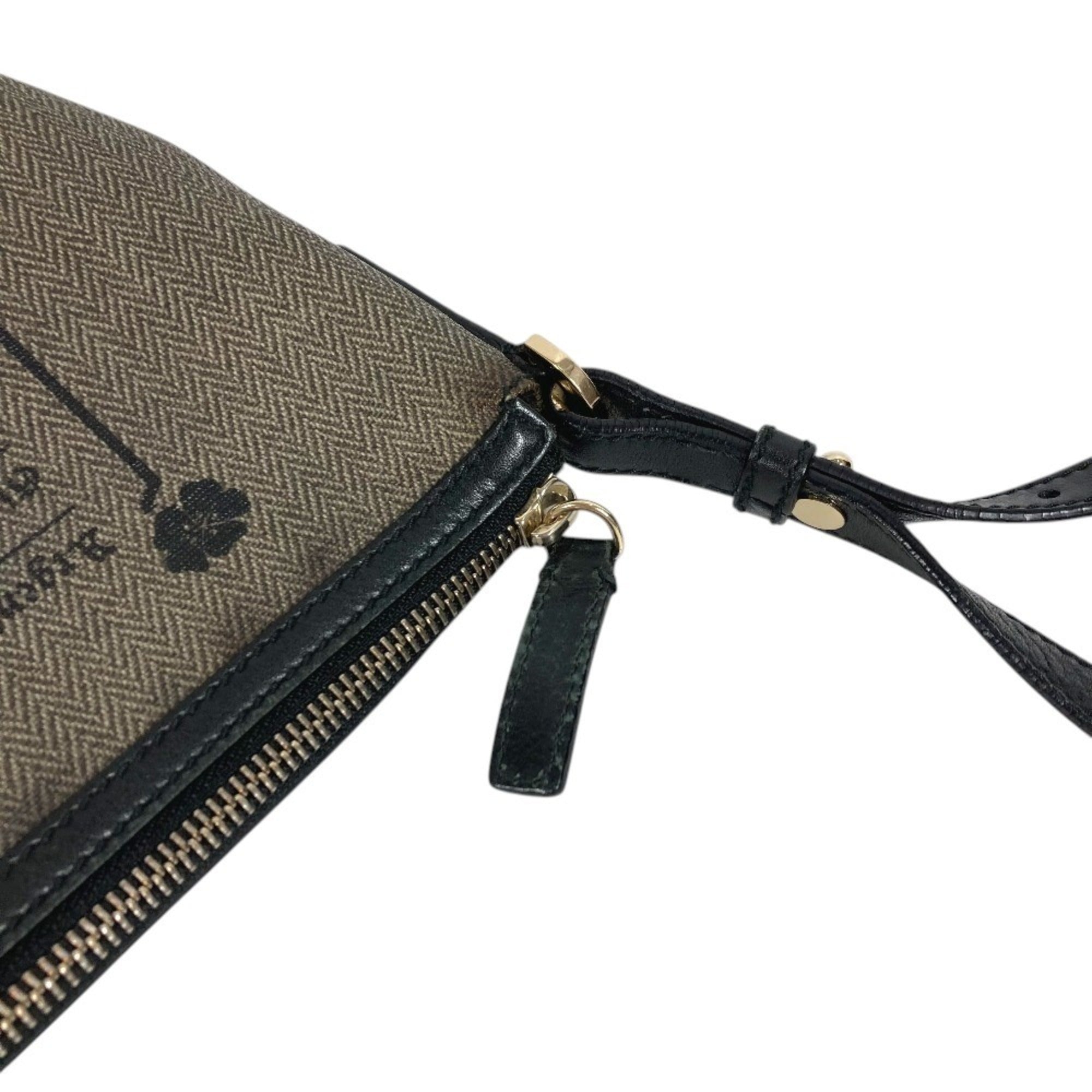 Bvlgari Black Gray Pvc Leather Pochette Shoulder Bag (Pre-Owned)