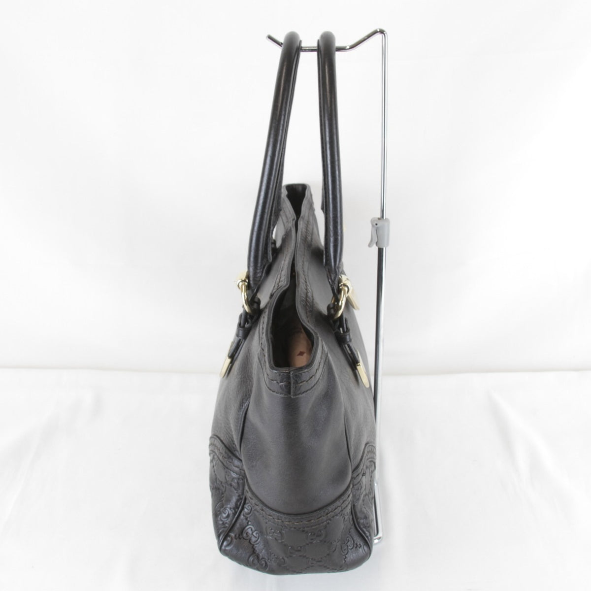 Gucci Guccissima Black Gg Leather Leather Tote Bag (Pre-Owned)