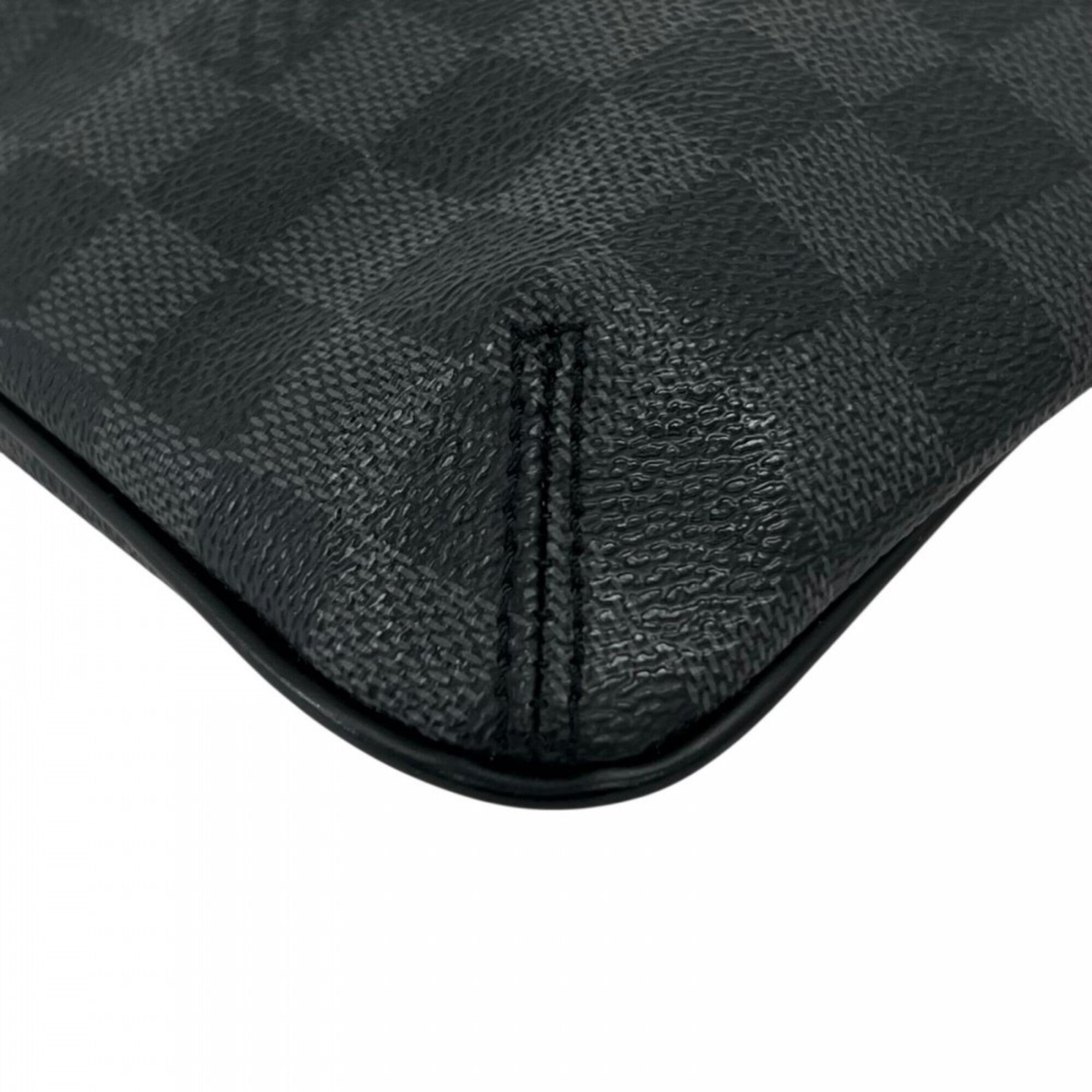Louis Vuitton Black White Damier Graphite Shoulder Bag (Pre-Owned)