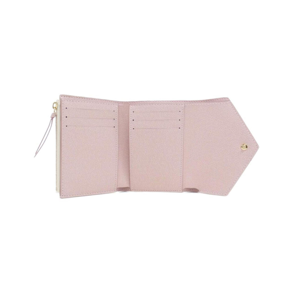 Louis Vuitton Damier Azur Azur Rose Ballerine Coated Canvas Wallet (Tri-Fold) (Pre-Owned)