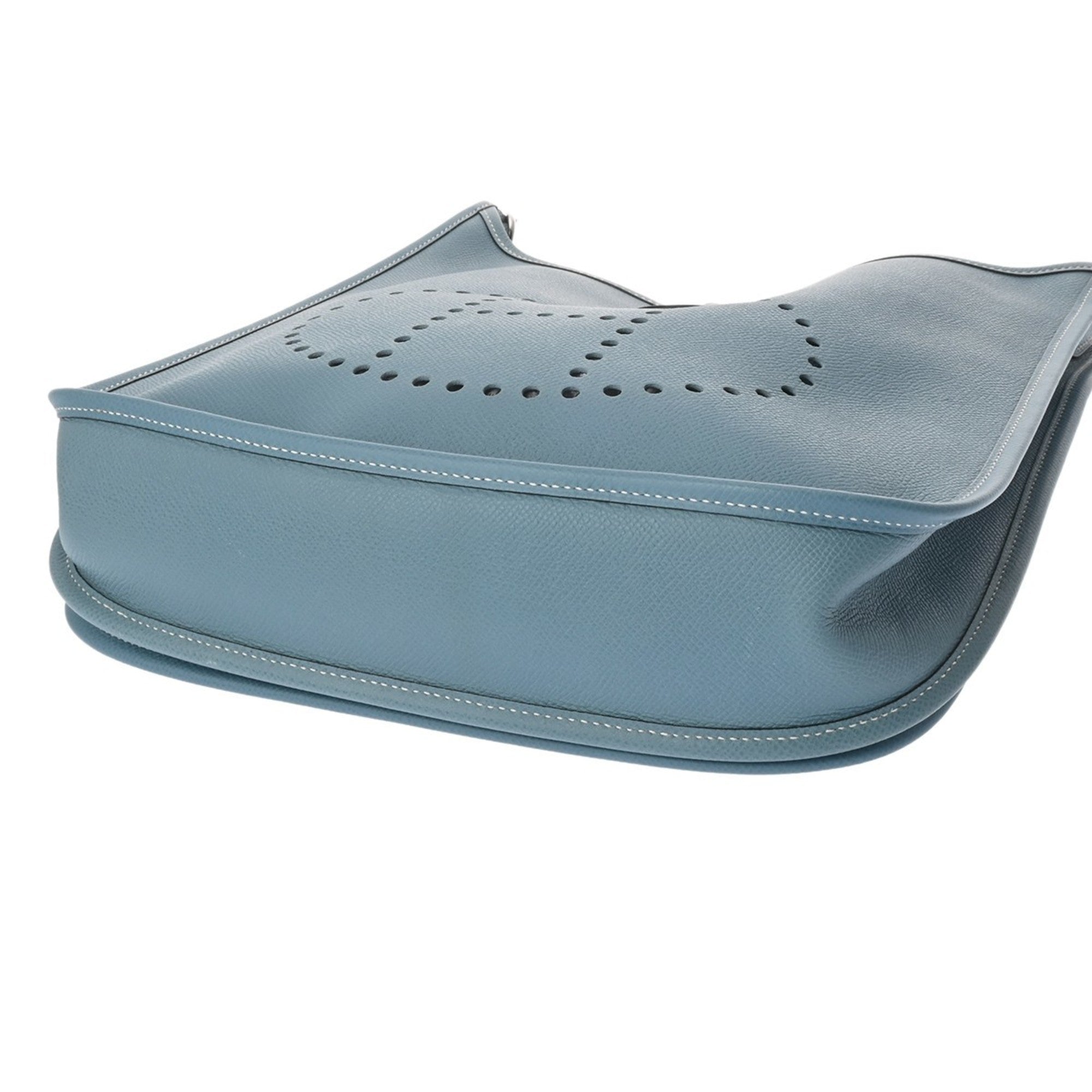 Hermes Blue Jean Epsom Leather Shoulder Bag (Pre-Owned)