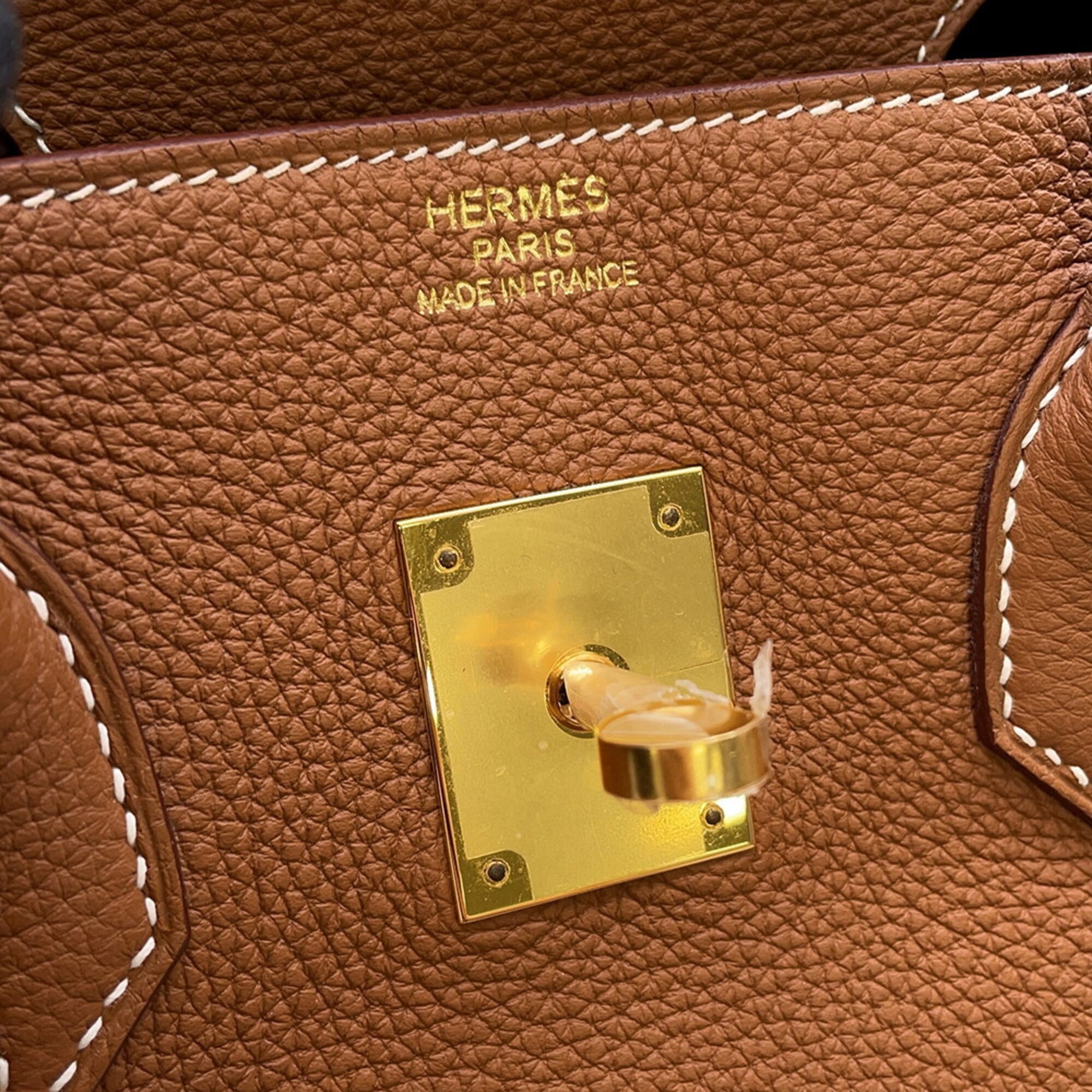Hermes Birkin Gold Togo Leather Handbag (Pre-Owned)