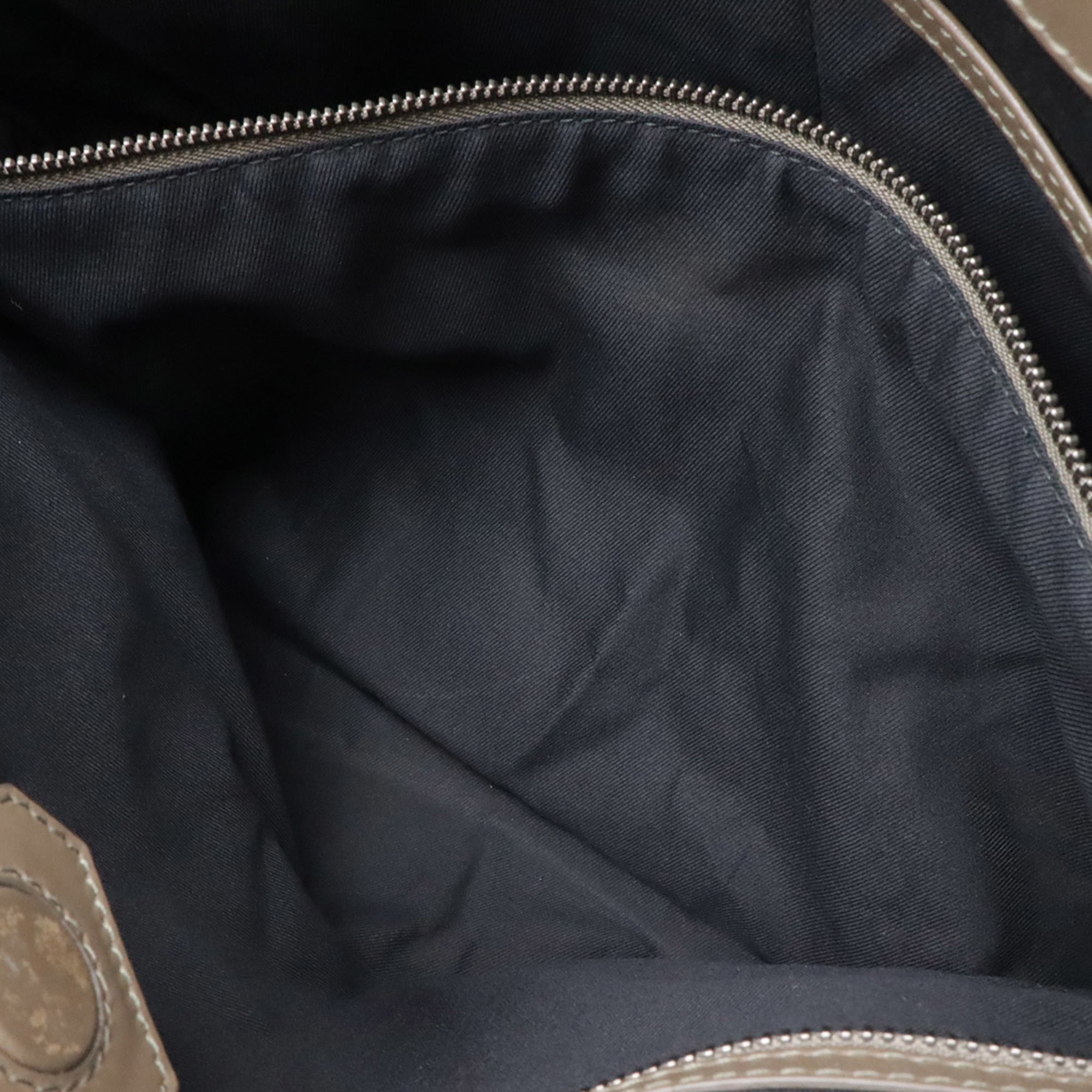 Bvlgari Brown Green Leather Shoulder Bag Tote Bag (Pre-Owned)