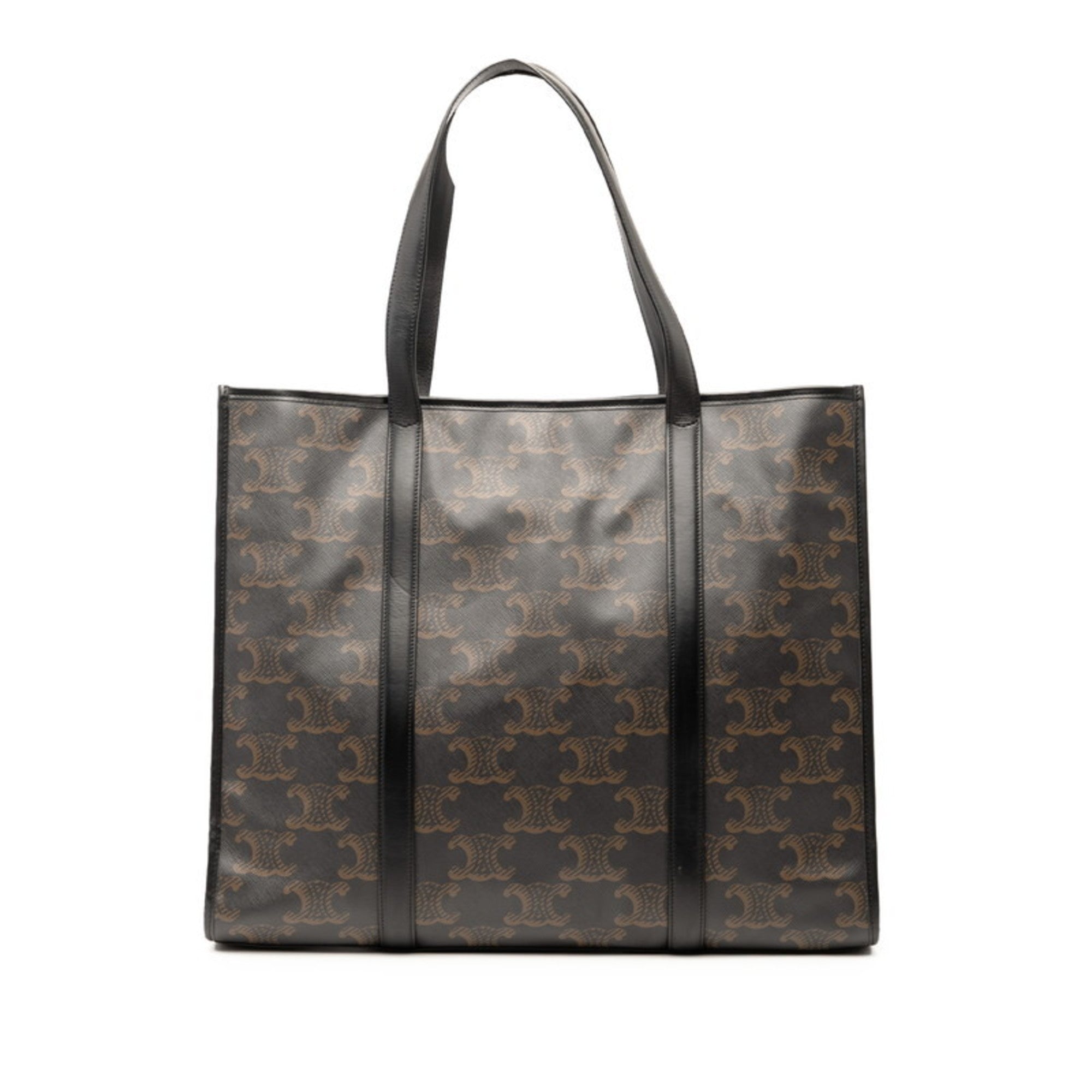 Celine Black Brown Pvc Leather Shoulder Bag Tote Bag (Pre-Owned)