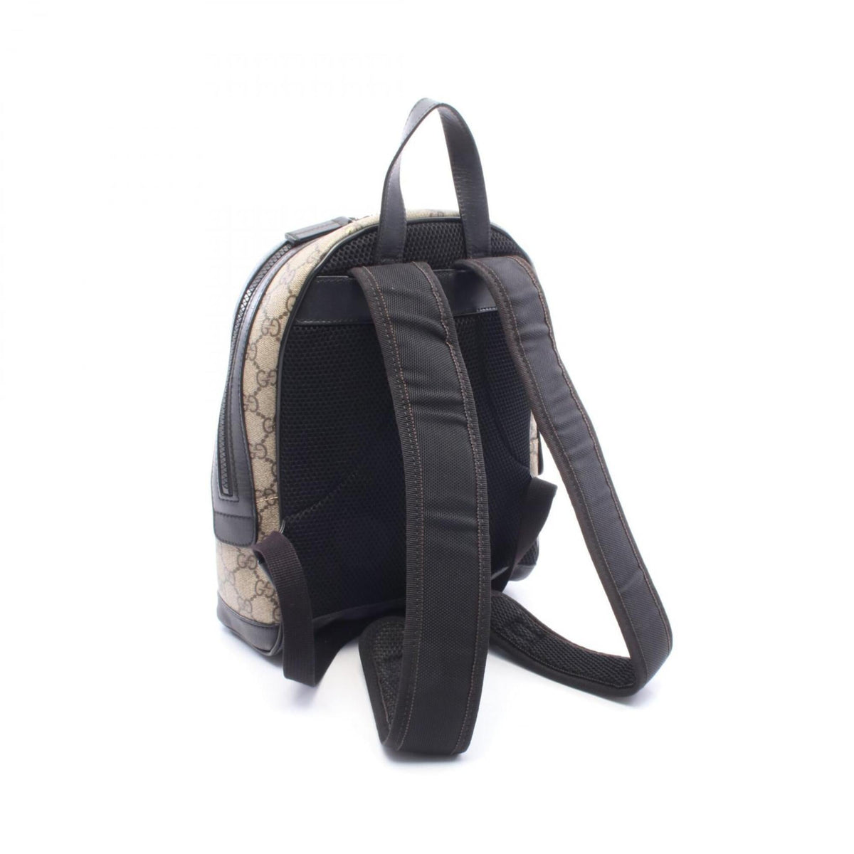 Gucci Beige Black Brown Pvc Leather Backpack Handbag (Pre-Owned)