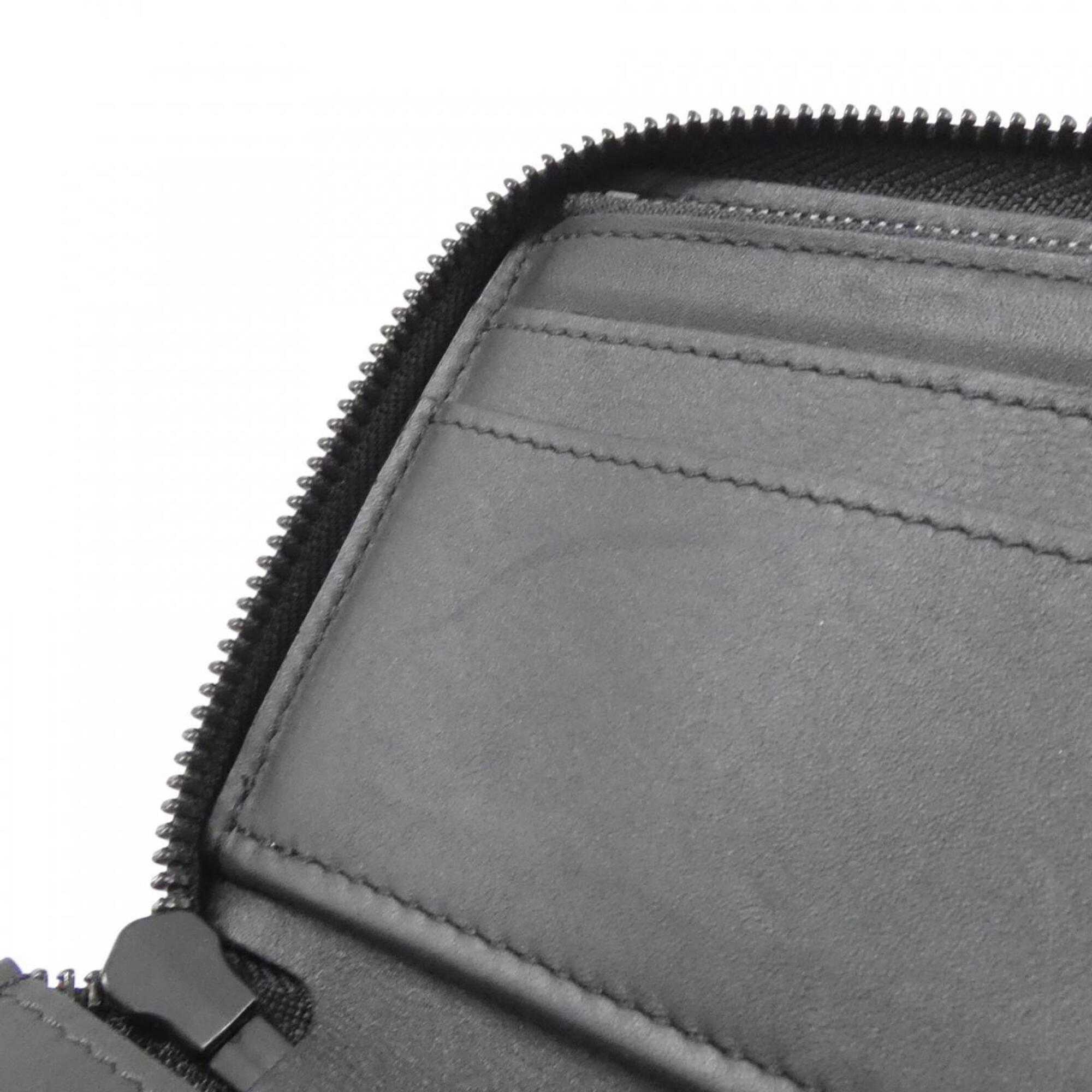 Louis Vuitton Monogram Shadow Black Leather Long Wallet (Bi-Fold) (Pre-Owned)