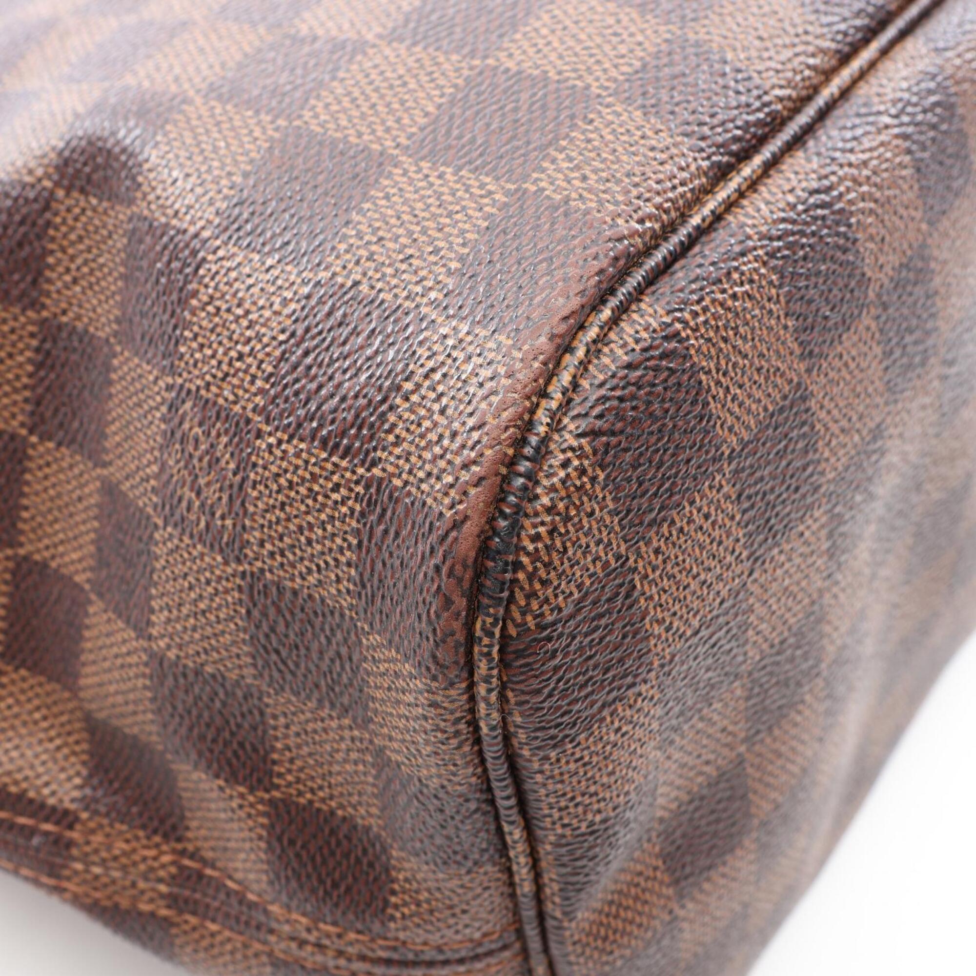 Louis Vuitton Brown Ebene Coated Canvas Leather Handbag Pouch Tote Bag (Pre-Owned)