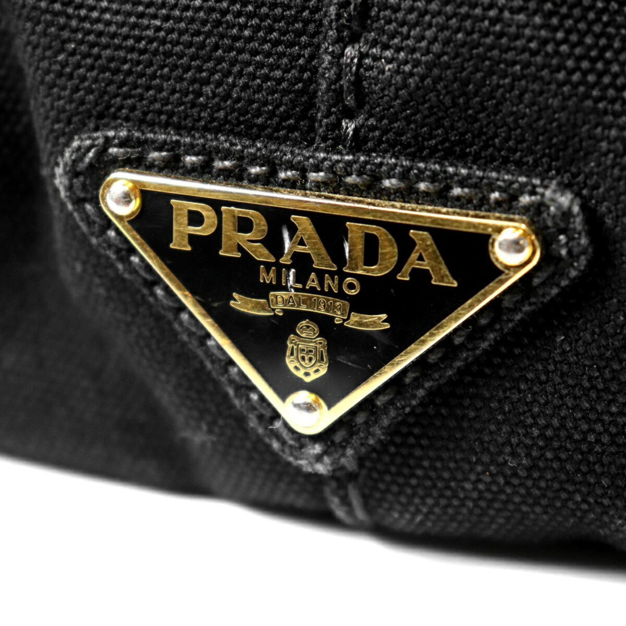 Prada Black Canvas Tote Bag (Pre-Owned)