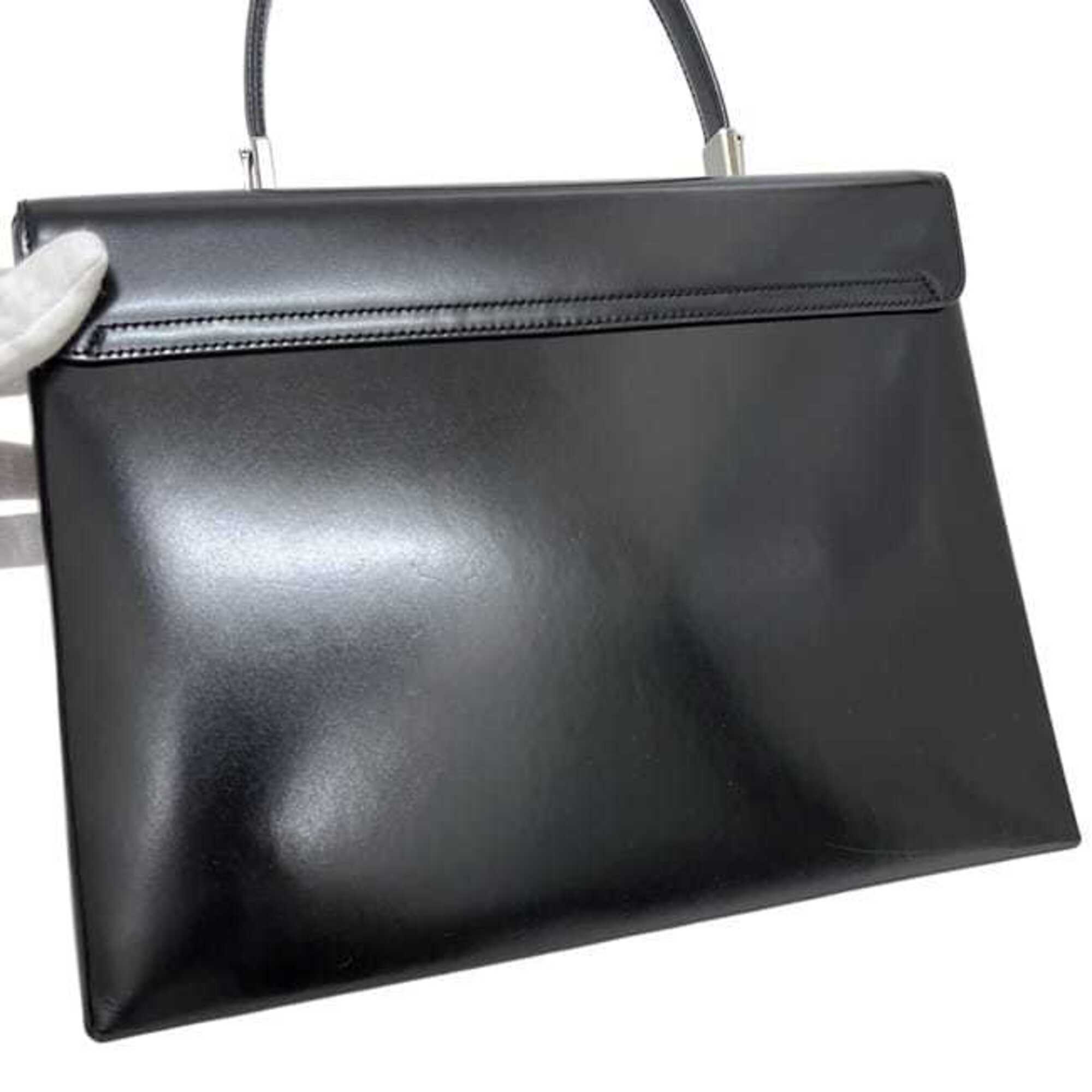 Salvatore Ferragamo Black Leather Handbag (Pre-Owned)