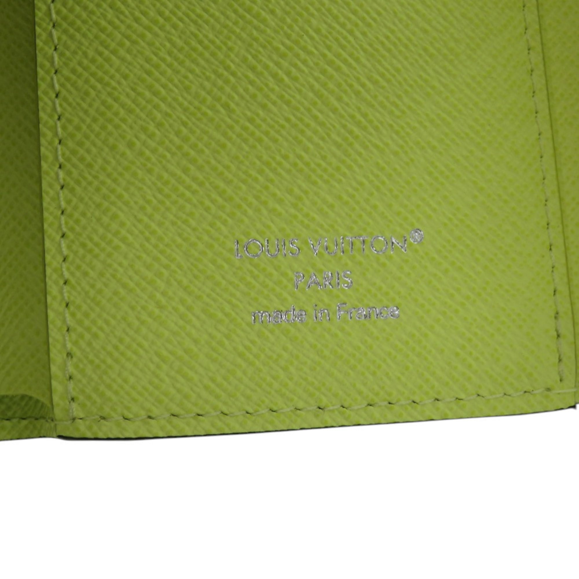 Louis Vuitton Black Fluorescent Yellow Monogram Wallet (Tri-Fold) (Pre-Owned)
