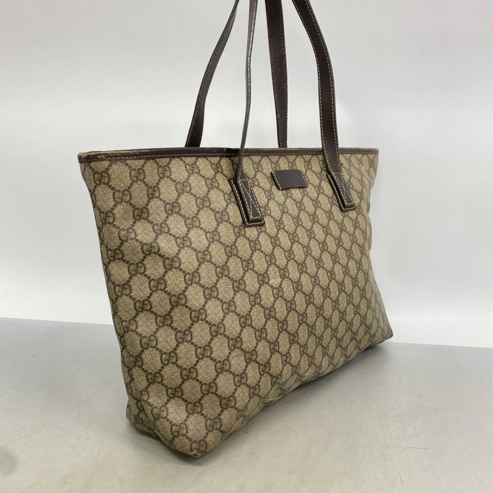 Gucci Beige Brown Pvc Tote Bag (Pre-Owned)