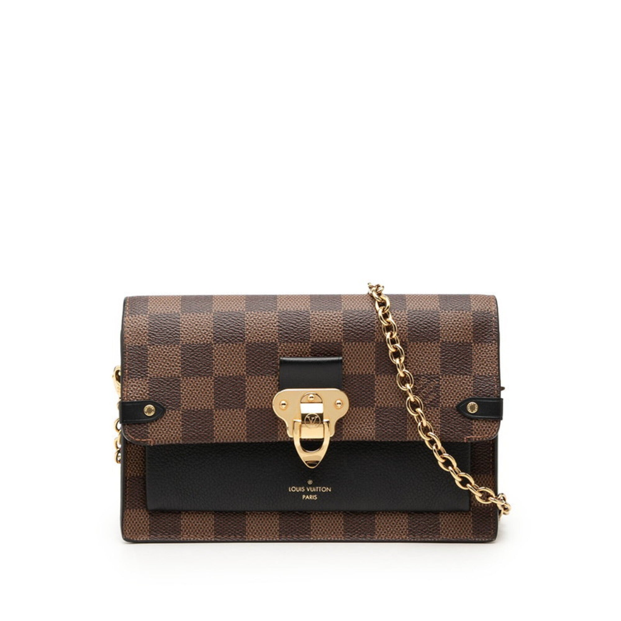 Louis Vuitton Damier Black Brown Pvc Leather Shoulder Bag (Pre-Owned)