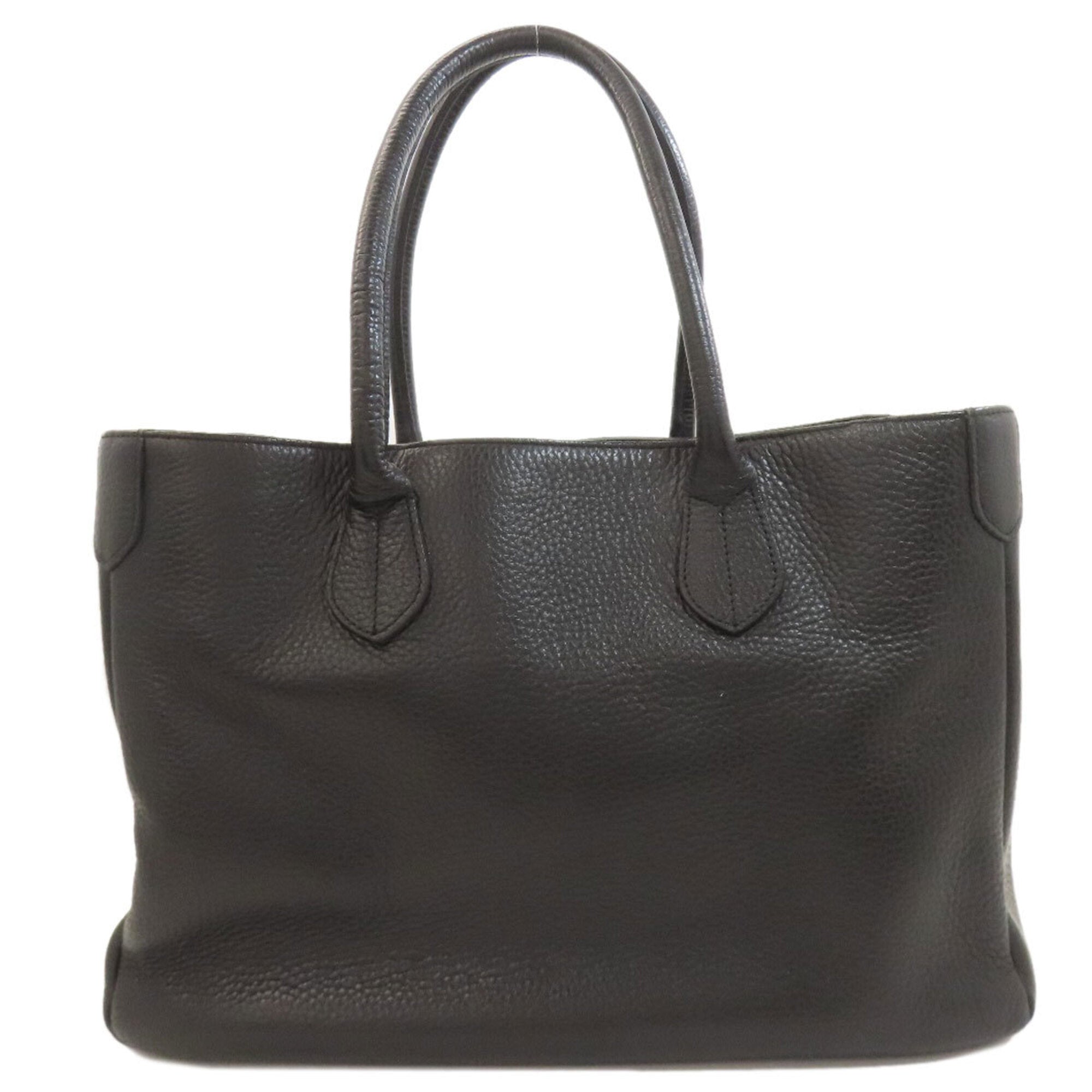 A.D.M.J Black Leather Handbag (Pre-Owned)