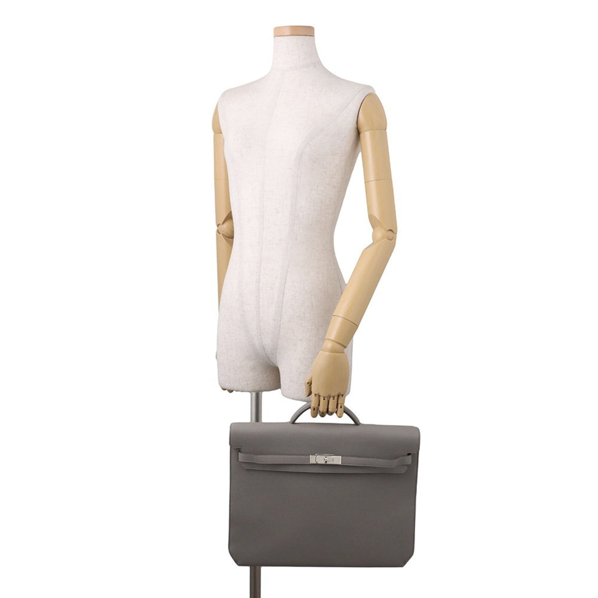 Hermes Etain Togo Leather Handbag (Pre-Owned)