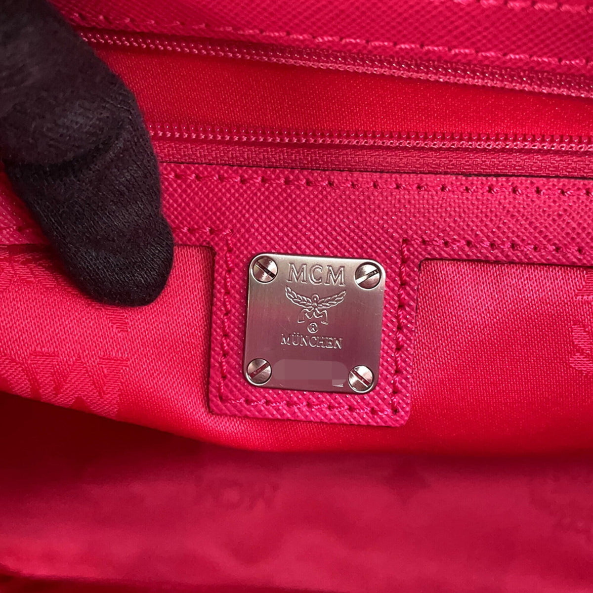 Mcm Pink Leather Handbag Tote Bag (Pre-Owned)