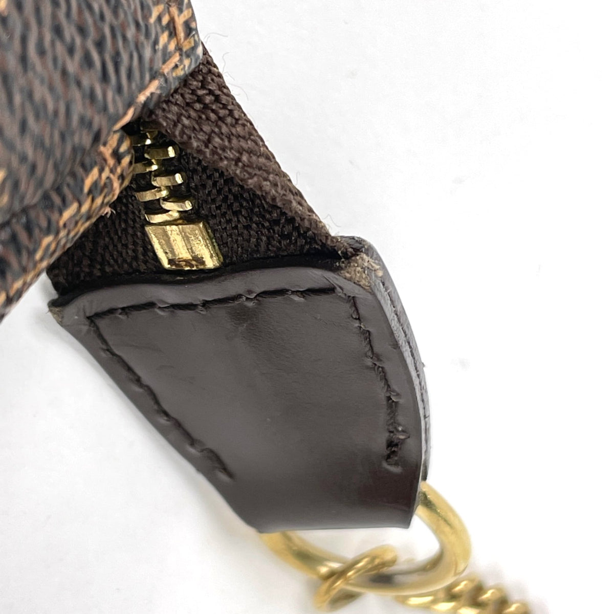 Louis Vuitton Brown Damier Canvas Pochette Pouch (Pre-Owned)