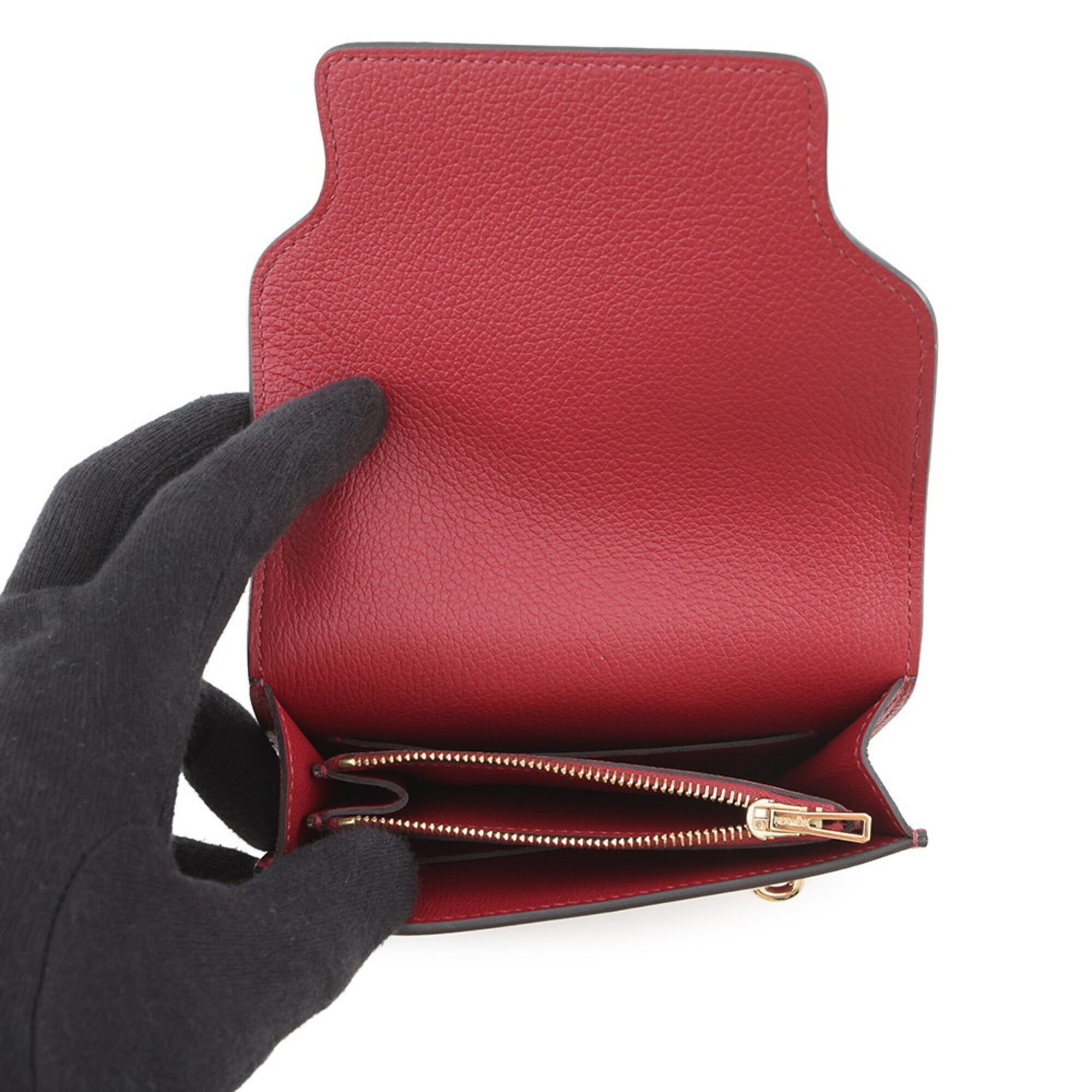 Hermes Rouge H Coin Purse/Coin Case (Pre-Owned)
