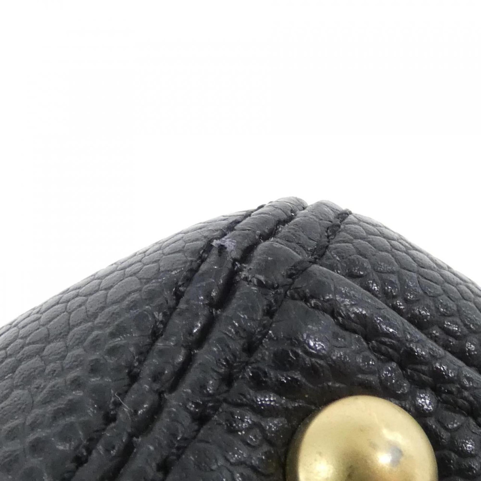 Chanel Black Grained Calfskin Shoulder Bag (Pre-Owned)