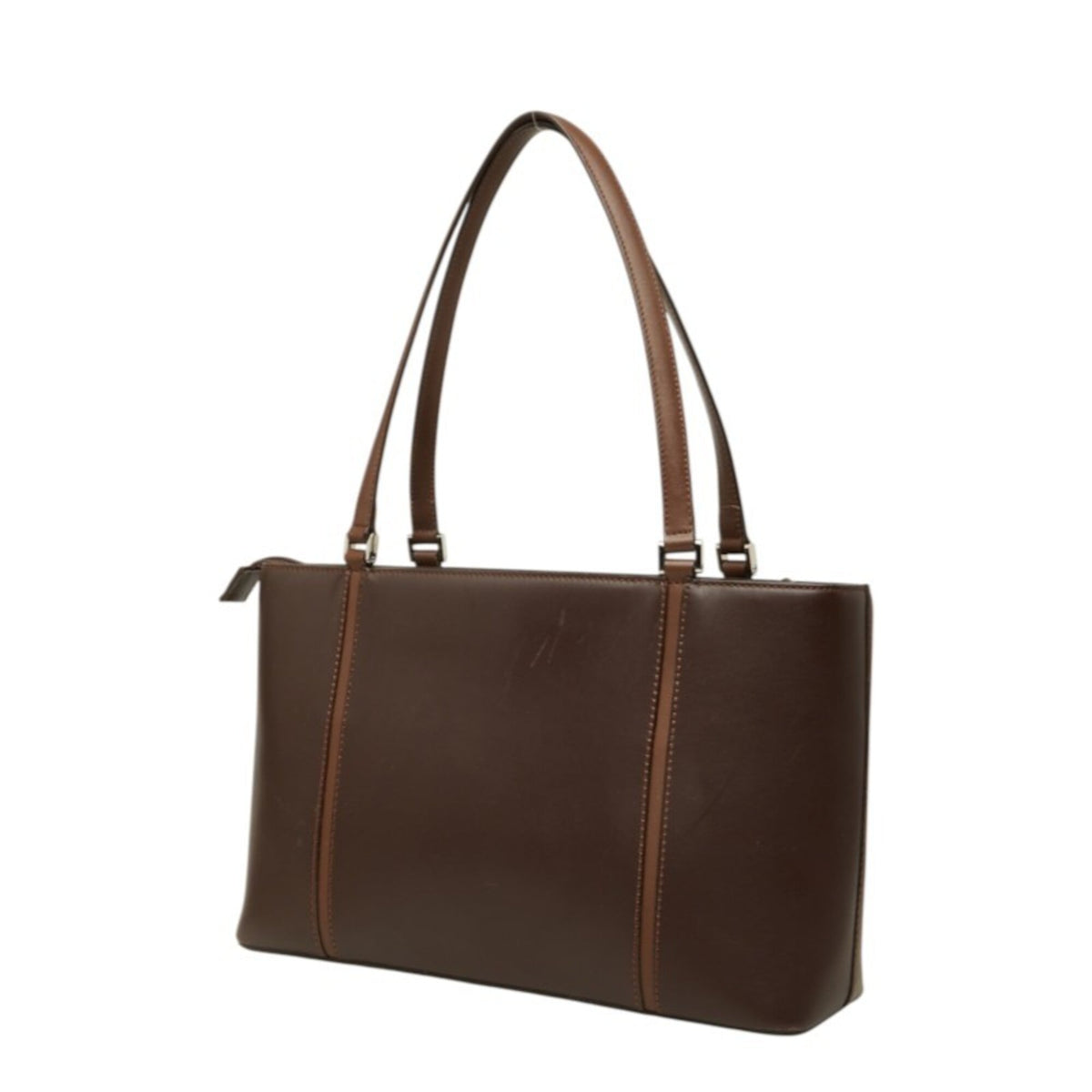 Burberry Brown Leather Handbag Tote Bag (Pre-Owned)