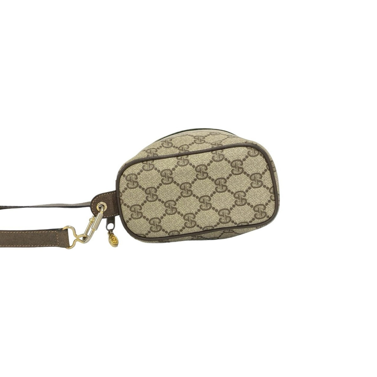 Gucci Brown Green Red Color Leather Pochette Shoulder Bag (Pre-Owned)