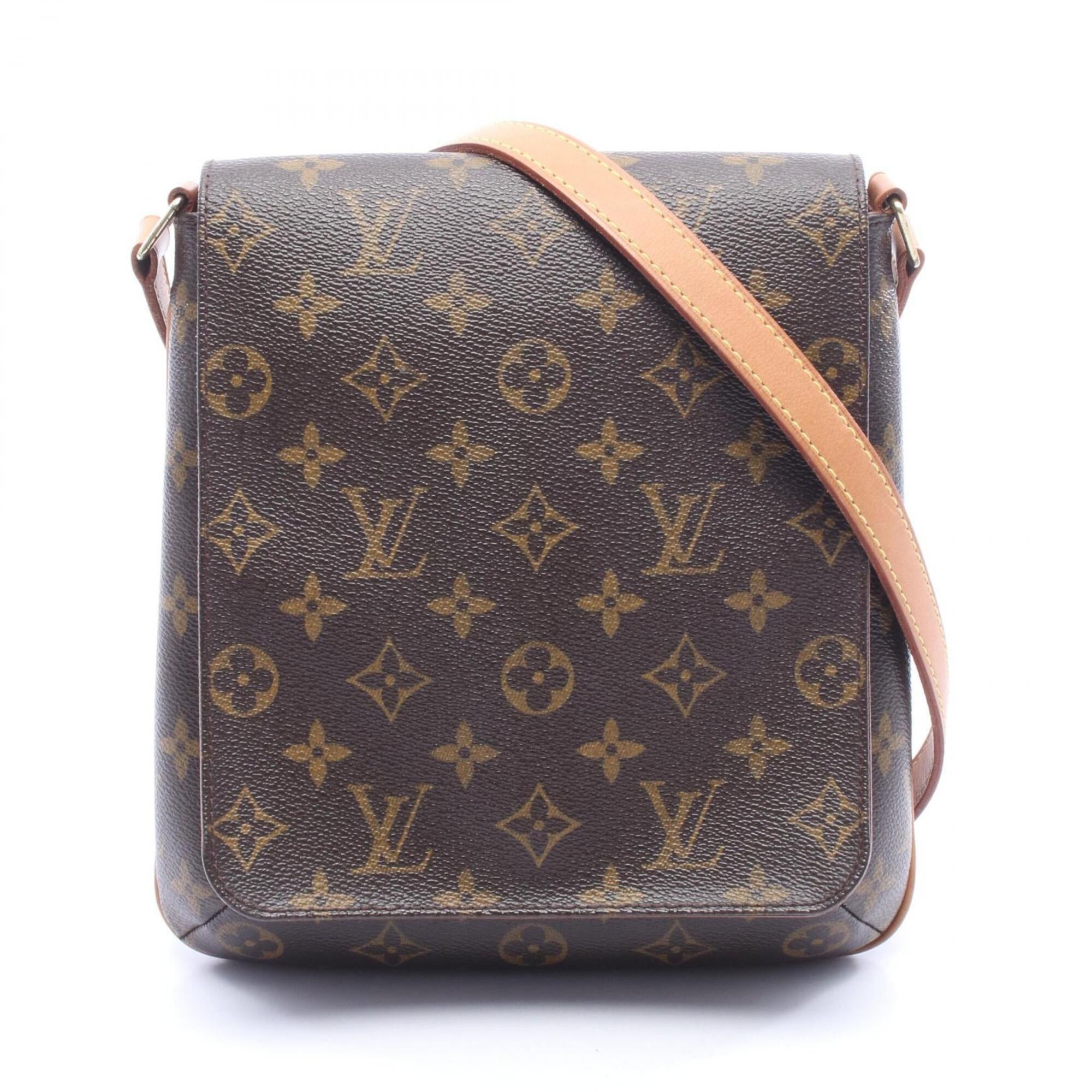 Louis Vuitton Brown Monogram Coated Canvas Leather Shoulder Bag (Pre-Owned)