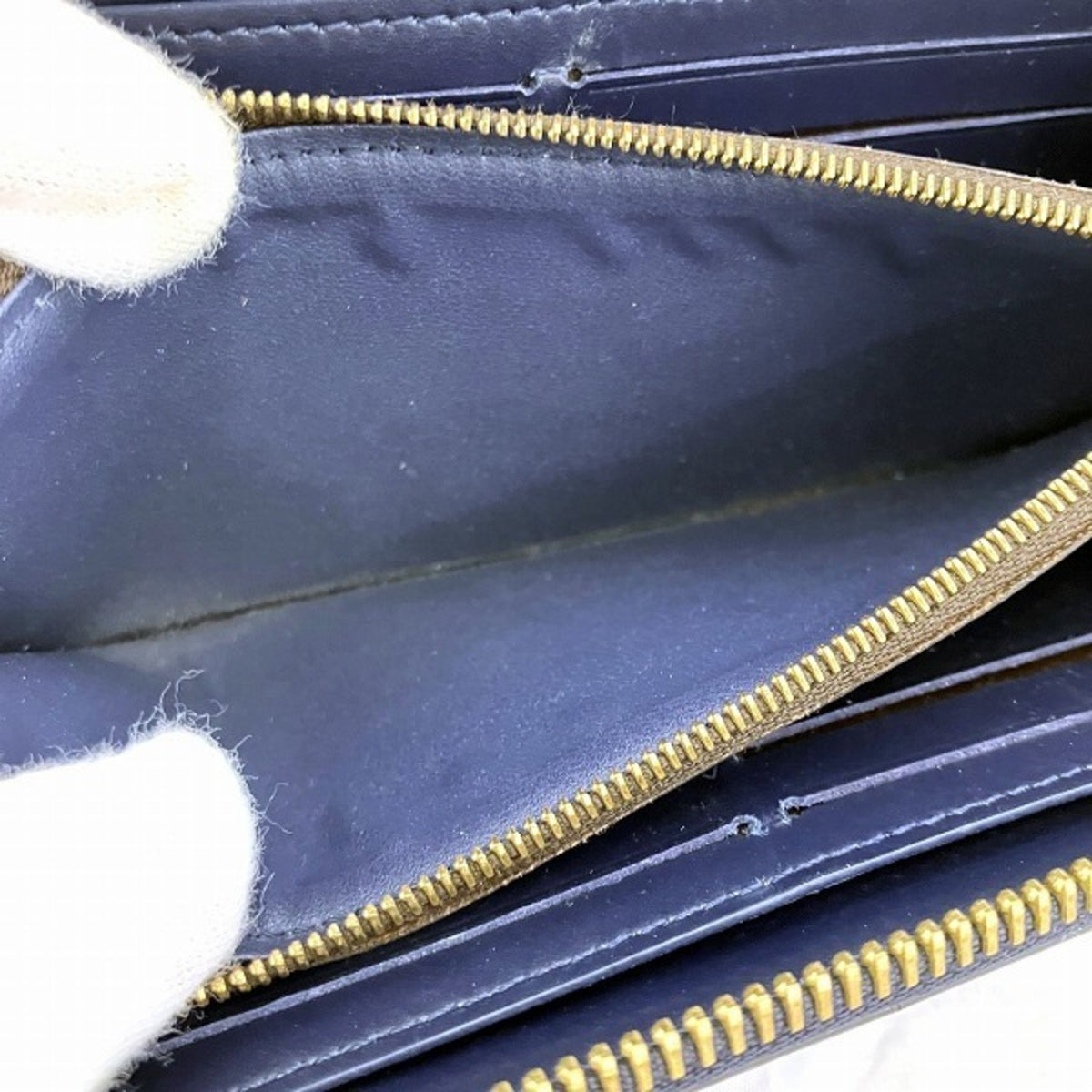 Louis Vuitton Navy Blue Vernis Coin Purse/Coin Case (Pre-Owned)