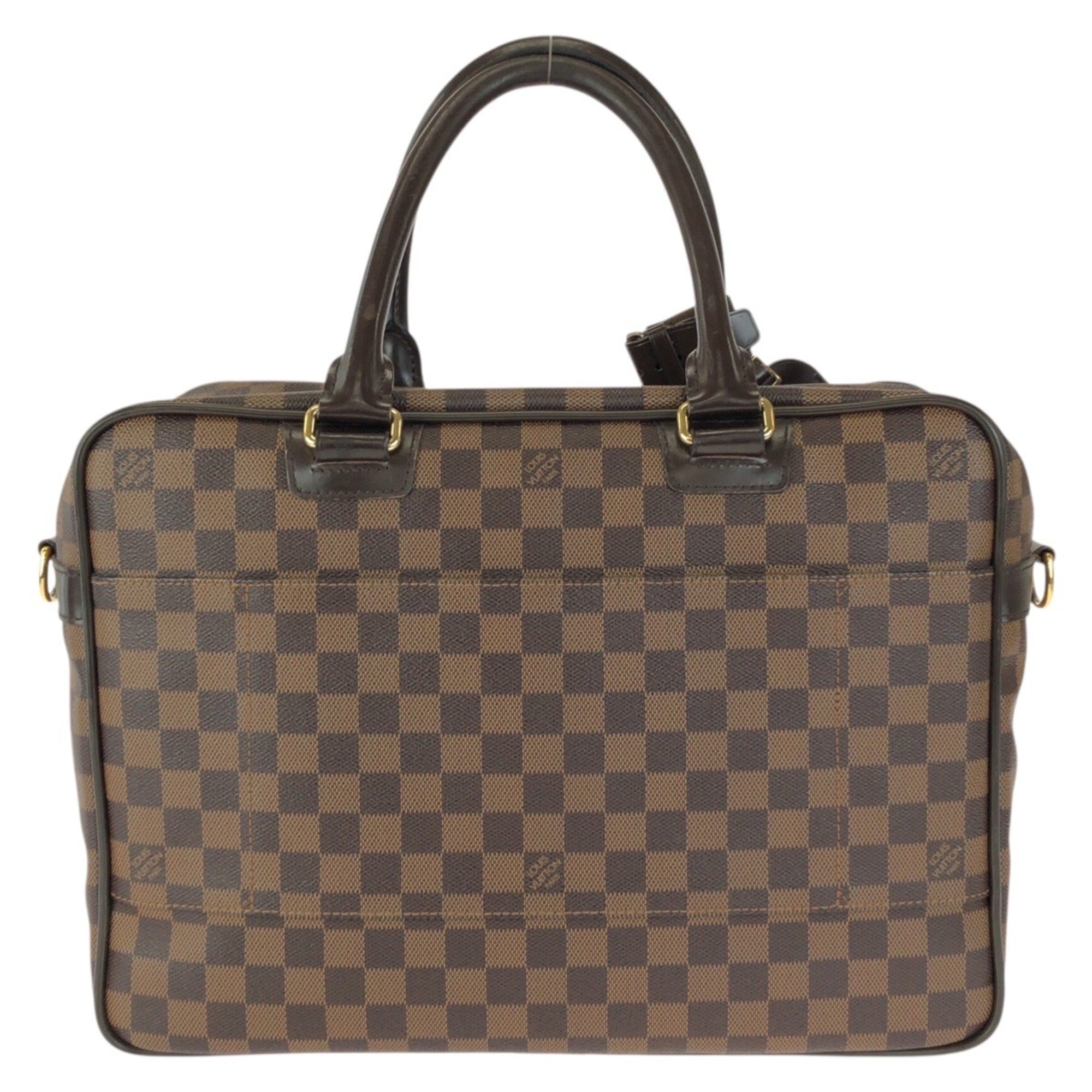 Louis Vuitton Damier Canvas Ebene Leather Pvc Briefcase (Pre-Owned)