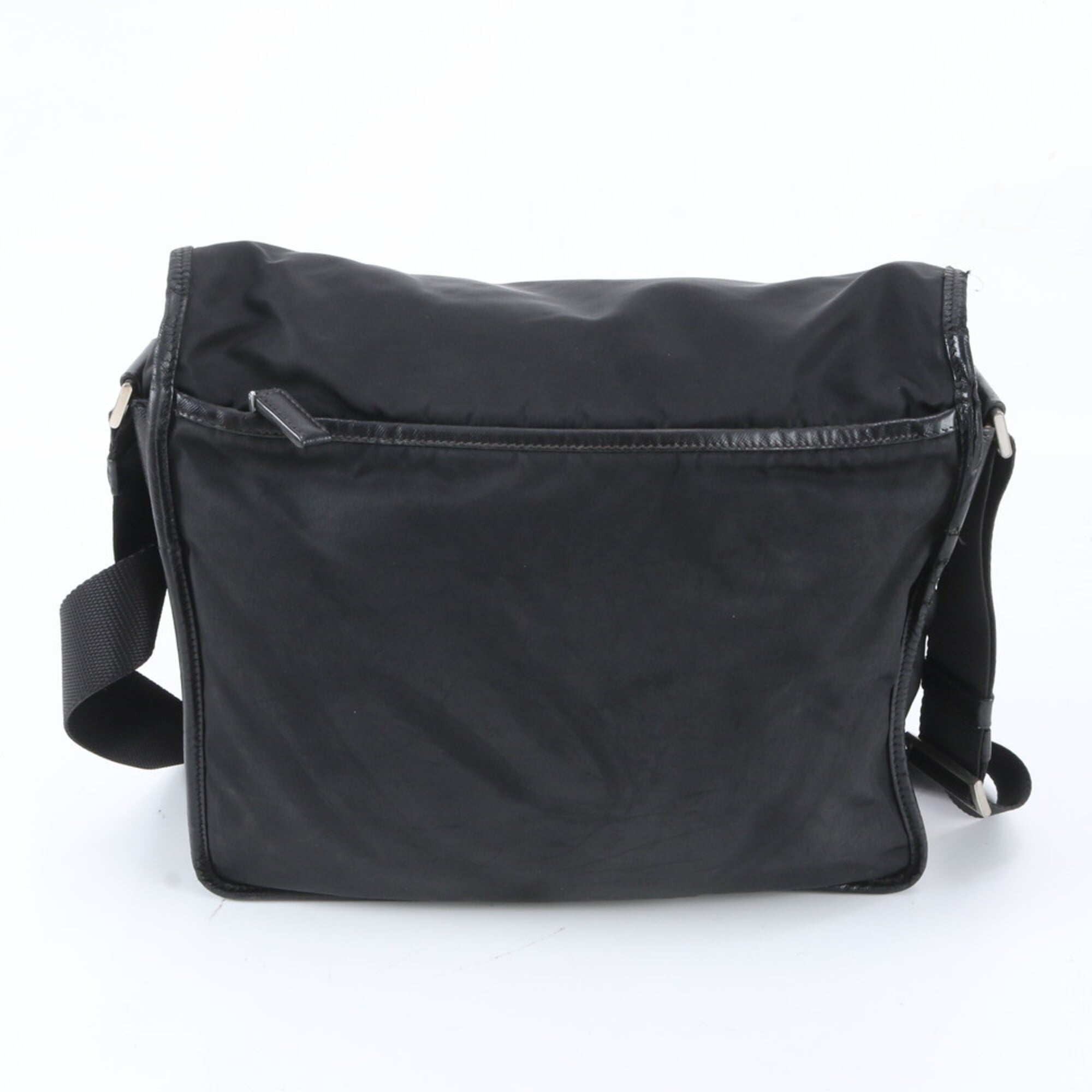 Prada Black Nylon Leather Shoulder Bag (Pre-Owned)
