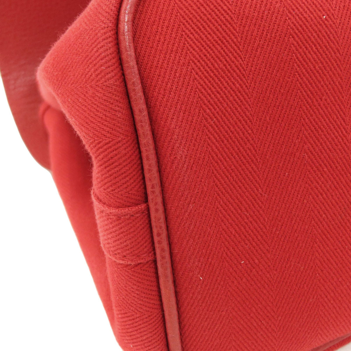 Hermes Red Color Canvas Tote Bag (Pre-Owned)