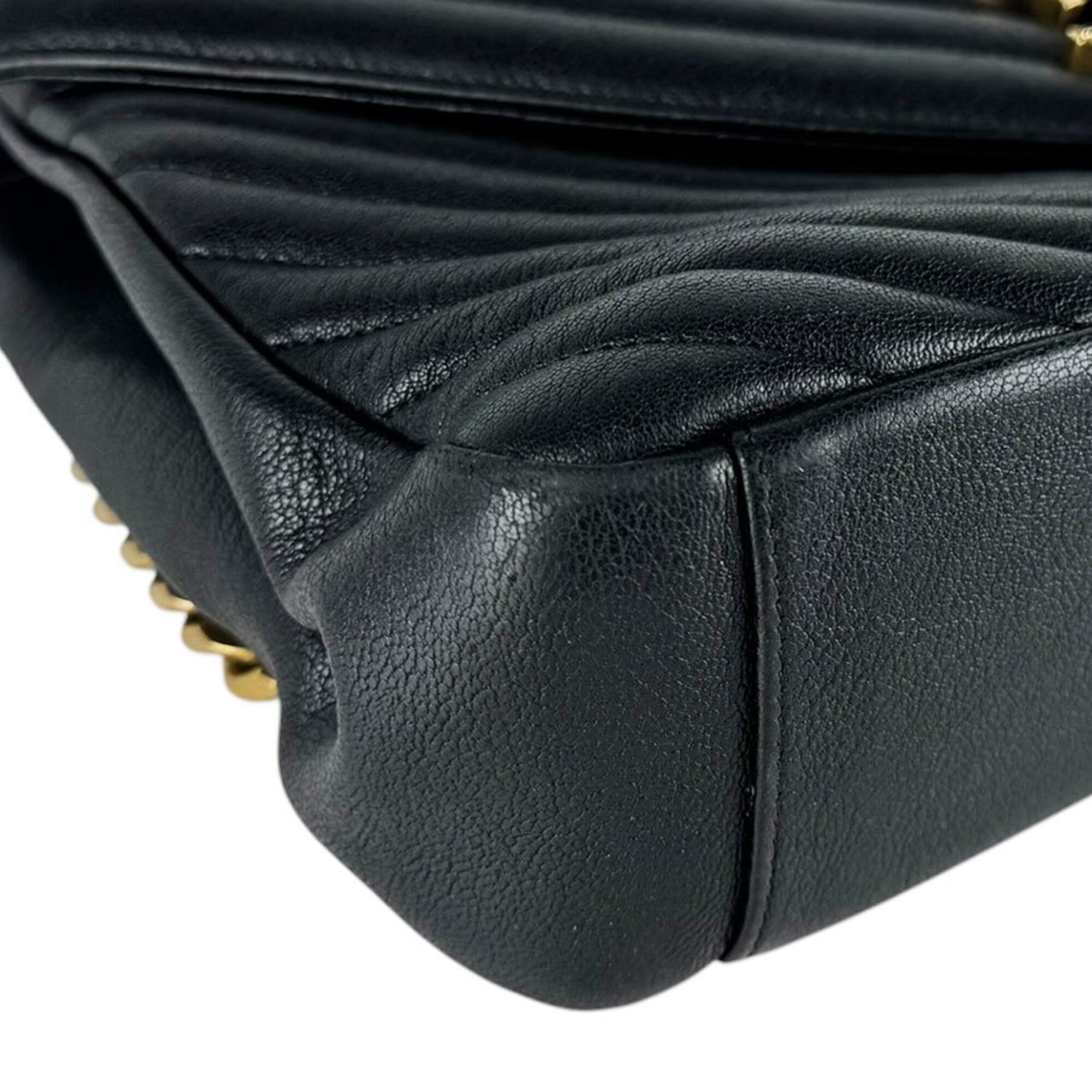 Saint Laurent Black Leather Handbag Shoulder Bag (Pre-Owned)