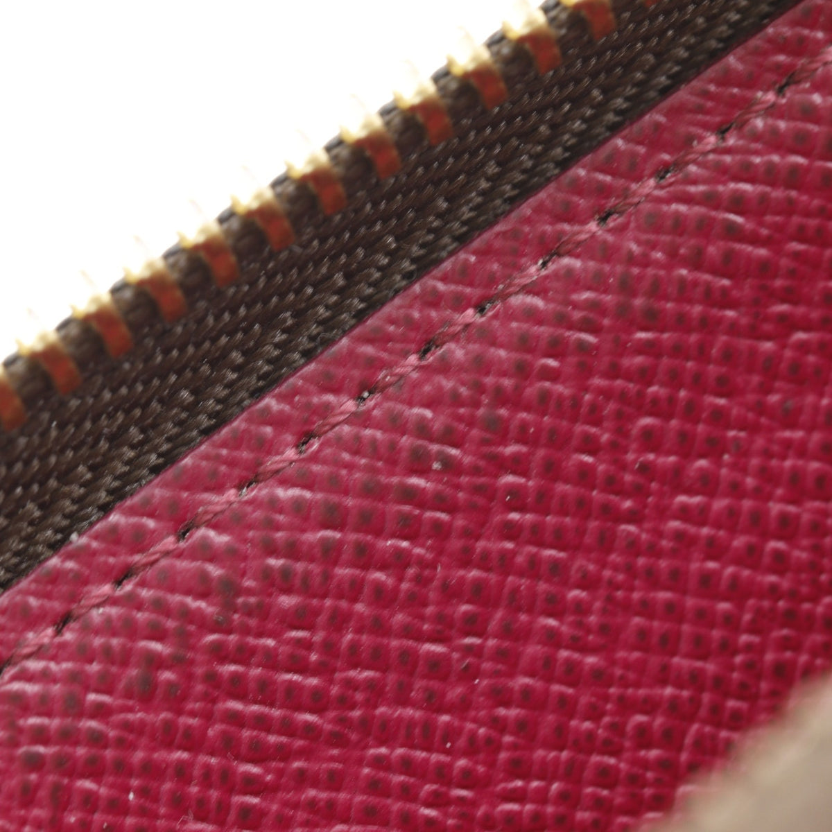 Louis Vuitton Brown Fuchsia Galle Monogram Red Color Monogram Long Wallet (Bi-Fold) (Pre-Owned)