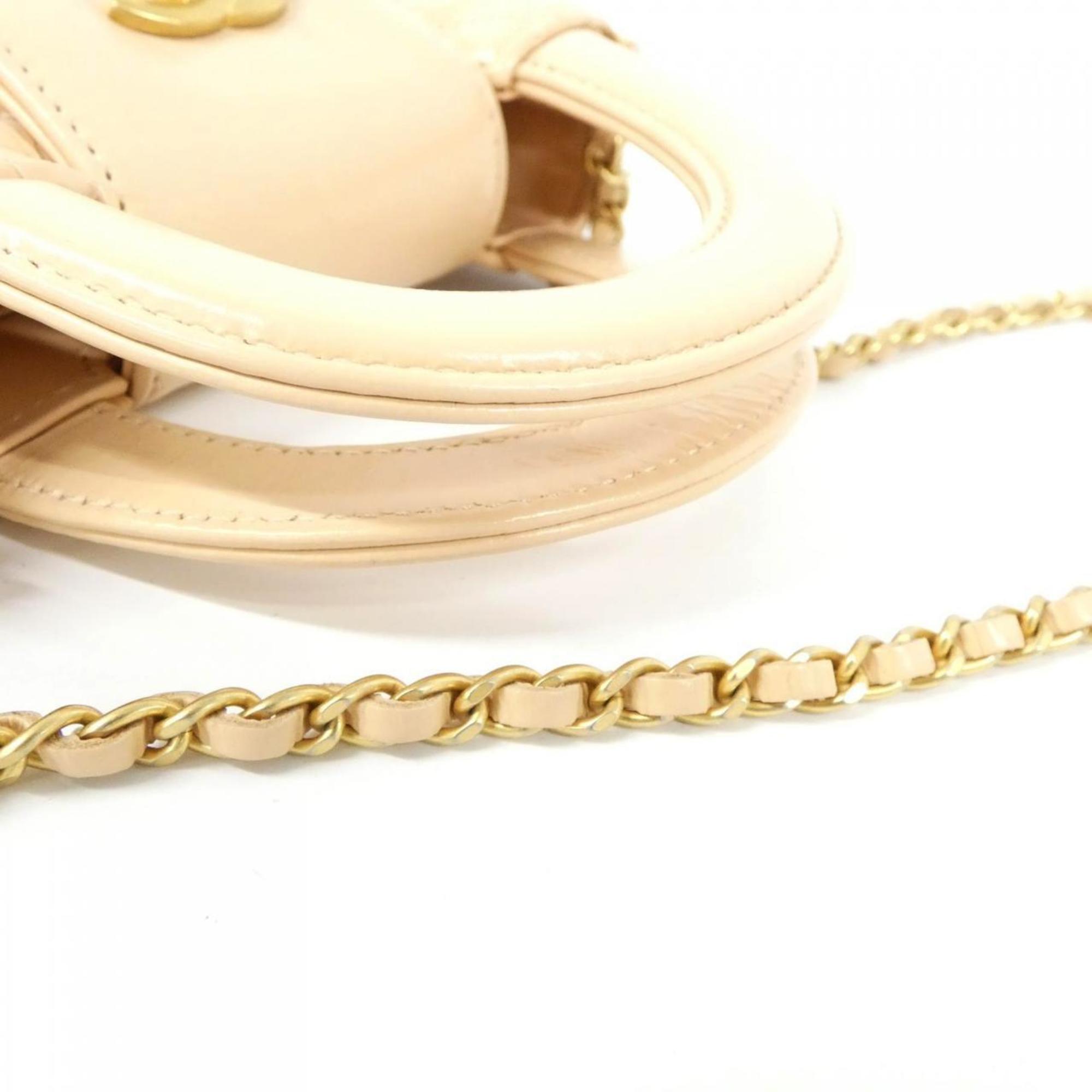 Chanel Beige Leather Shoulder Bag (Pre-Owned)