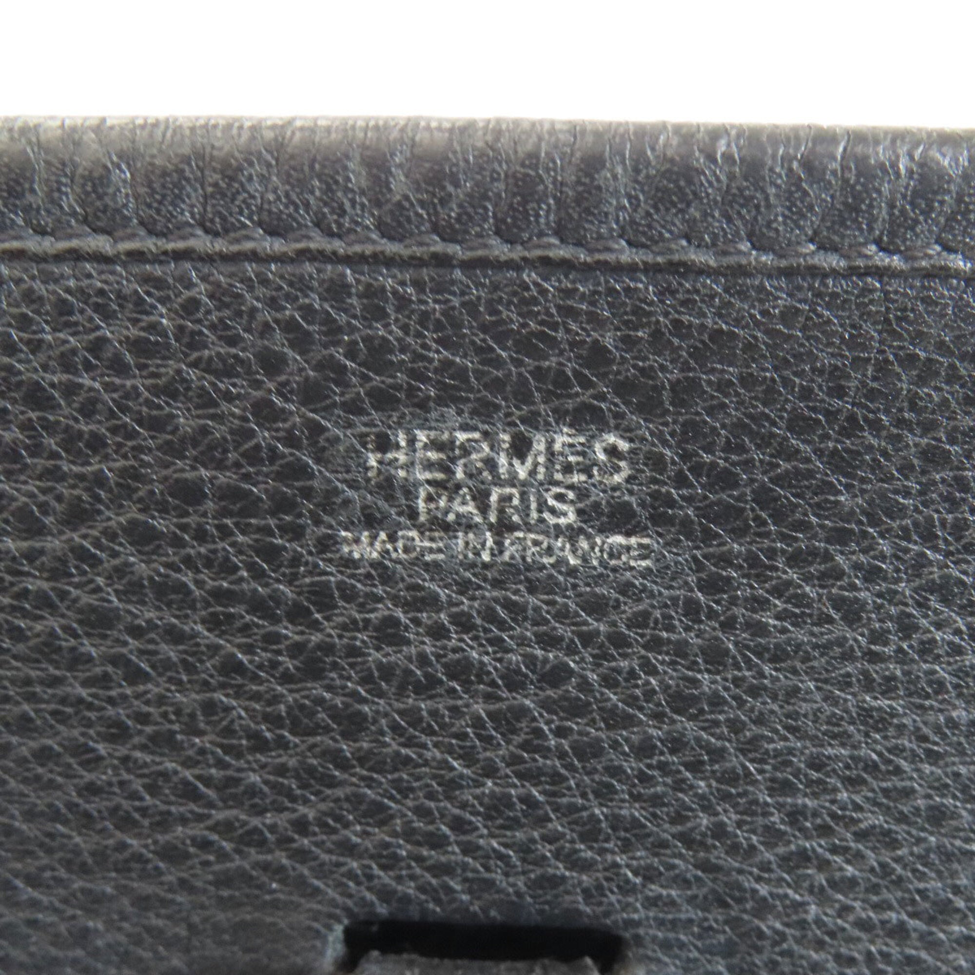 Hermes Black Taurillon Clemence Leather Shoulder Bag (Pre-Owned)