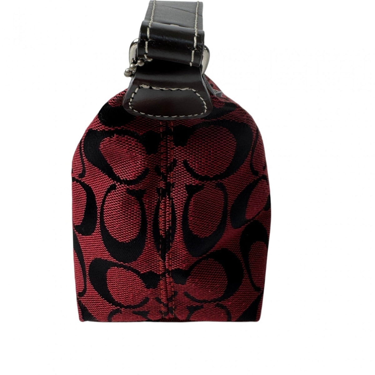 Coach Red Color Canvas Handbag Pouch (Pre-Owned)