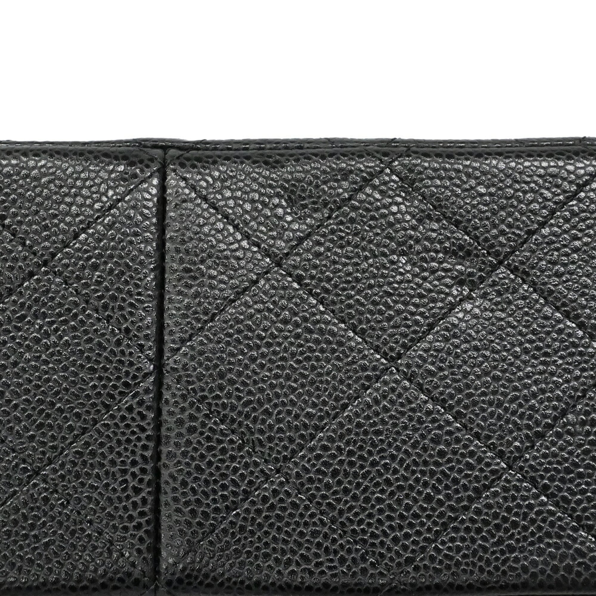 Chanel Black Grained Calfskin Shoulder Bag (Pre-Owned)