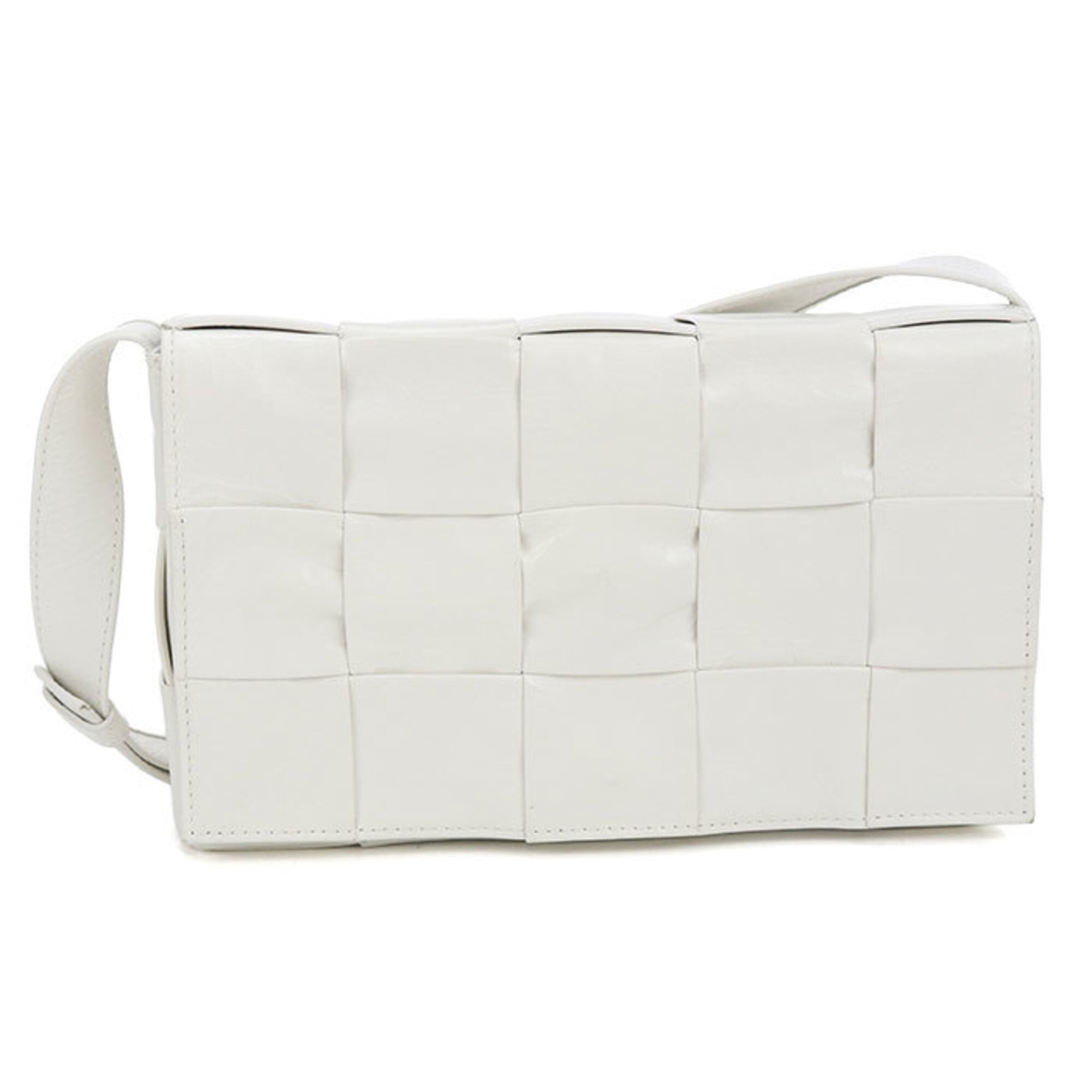 Bottega Veneta White Leather Shoulder Bag (Pre-Owned)